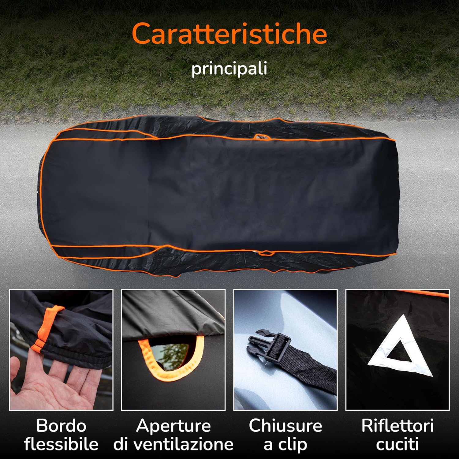 Detalle 2 de Upgrade4cars Telo copriauto anti-grandine universale 455×190×150 cm