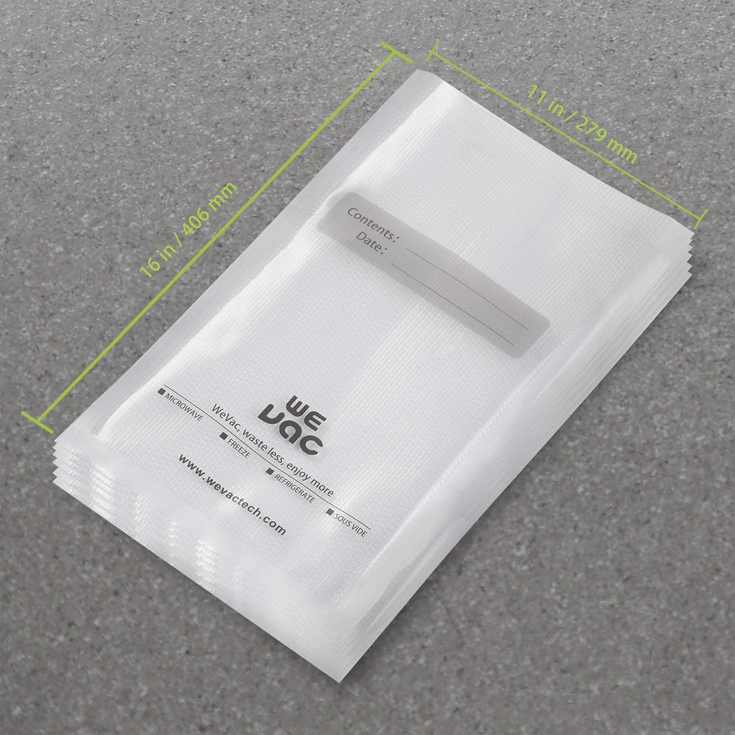 Thumbnail 6 de Wevac 11 x 16-Inch Vacuum Sealer Bags, 100 Count, Precut and BPA-Free