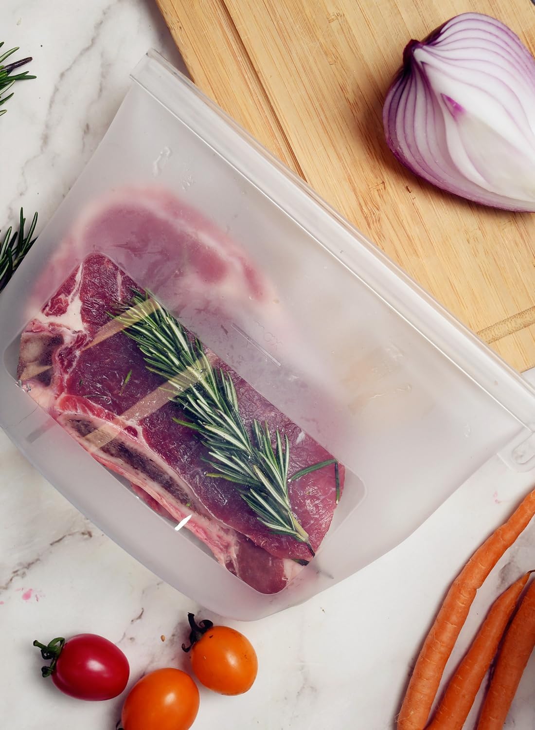 Detalle de Reusable Silicone Food Storage Bags