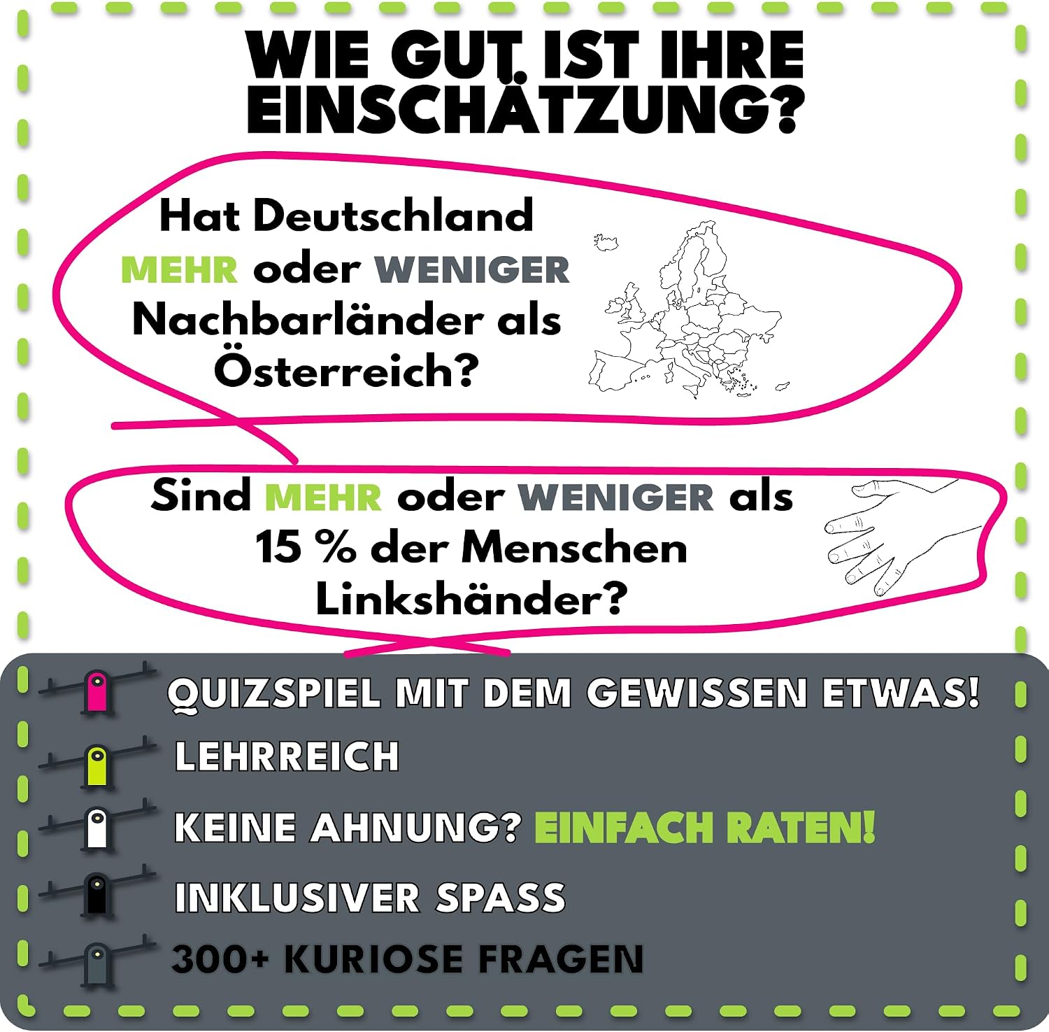 Detalle 2 de More or Less „Mehr oder Weniger“-Kartenspiel (Ausgabe Geografie) von More or Less