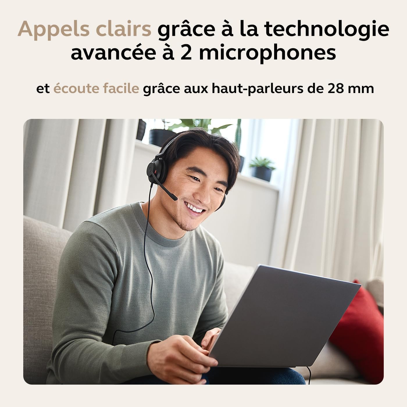Detalle de Jabra Evolve2 30 SE: Micro-casque filaire stéréo à réduction de bruit avec USB-A pour UC