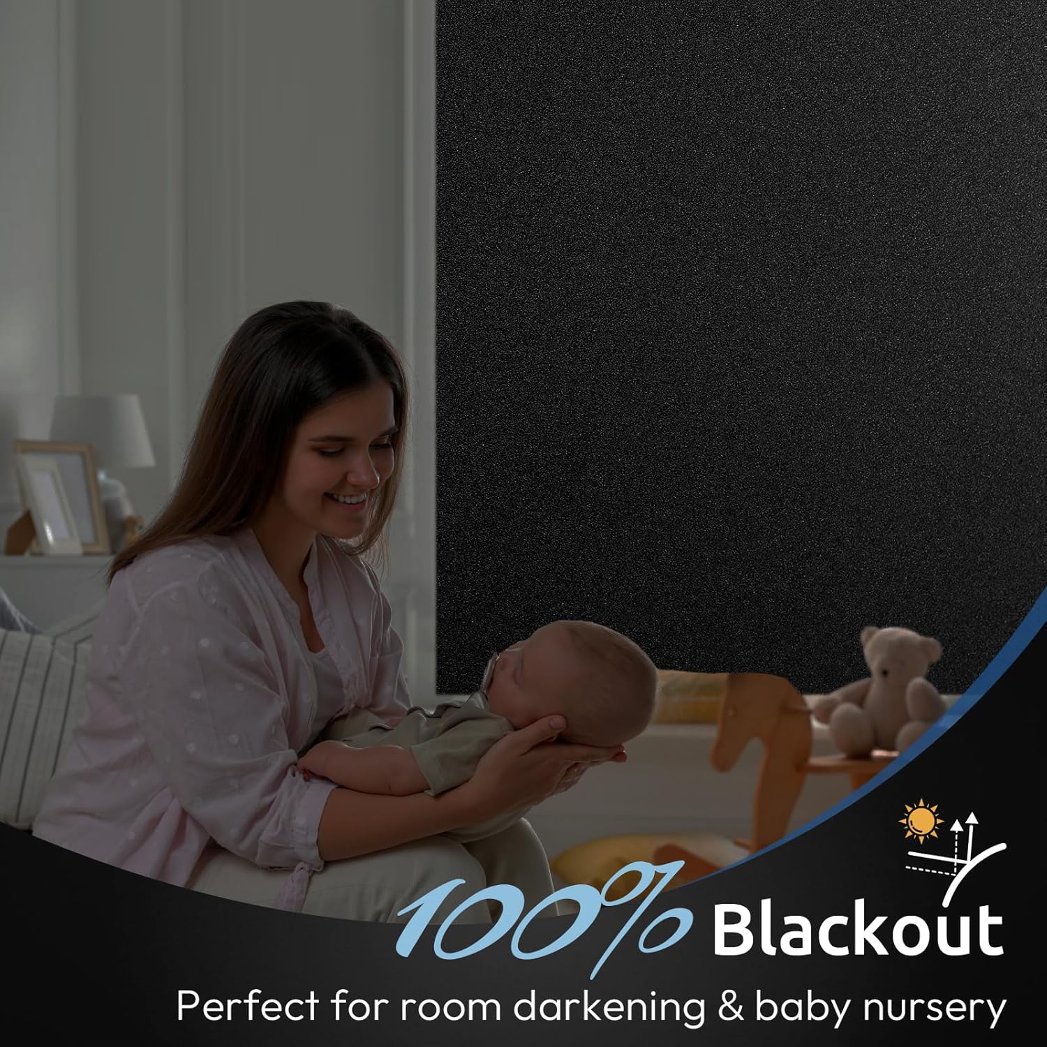 Thumbnail 1 de rabbitgoo Blackout Window Film 17.5 x 78.7 Inches