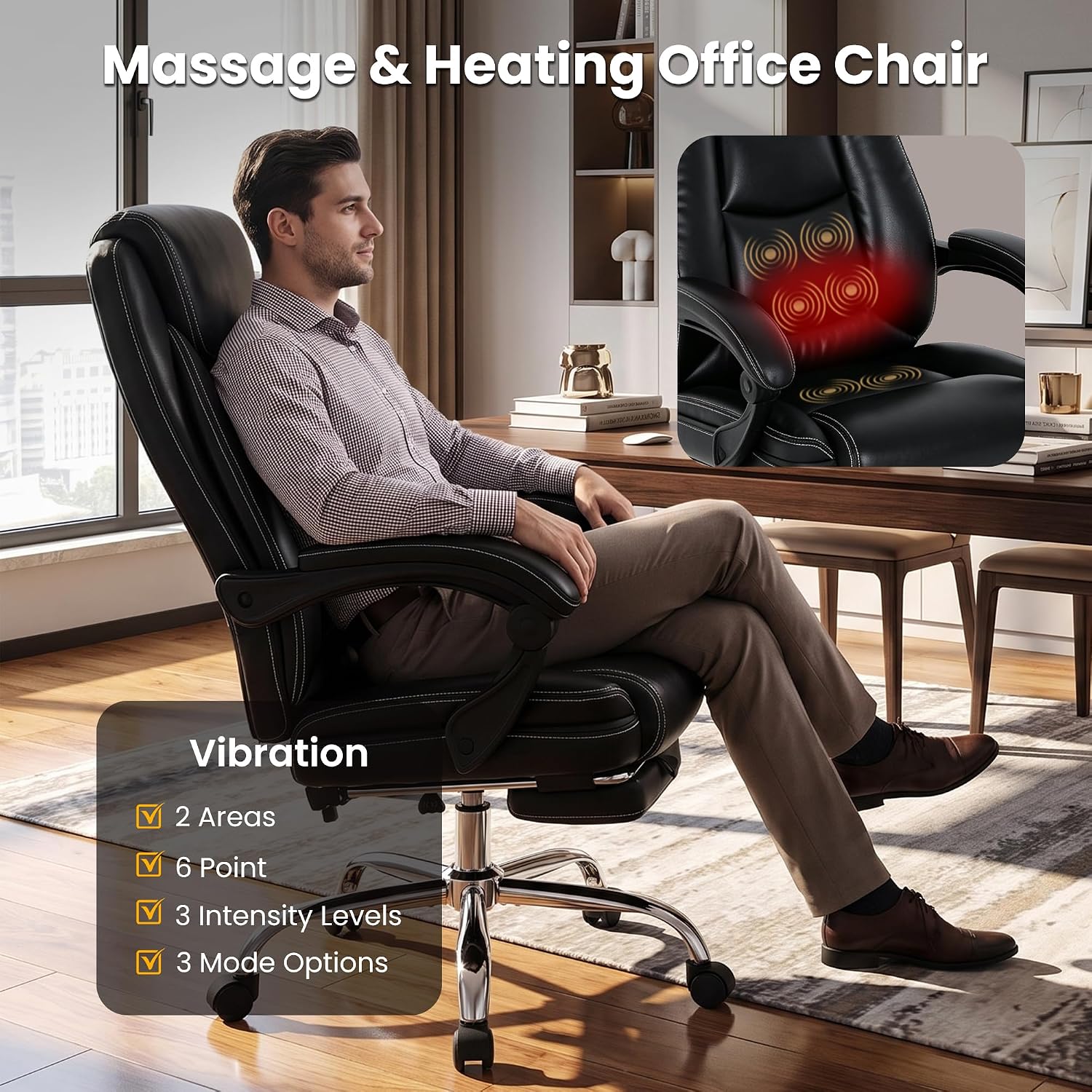 Detalle 1 de Big and Tall Massage Office Chair