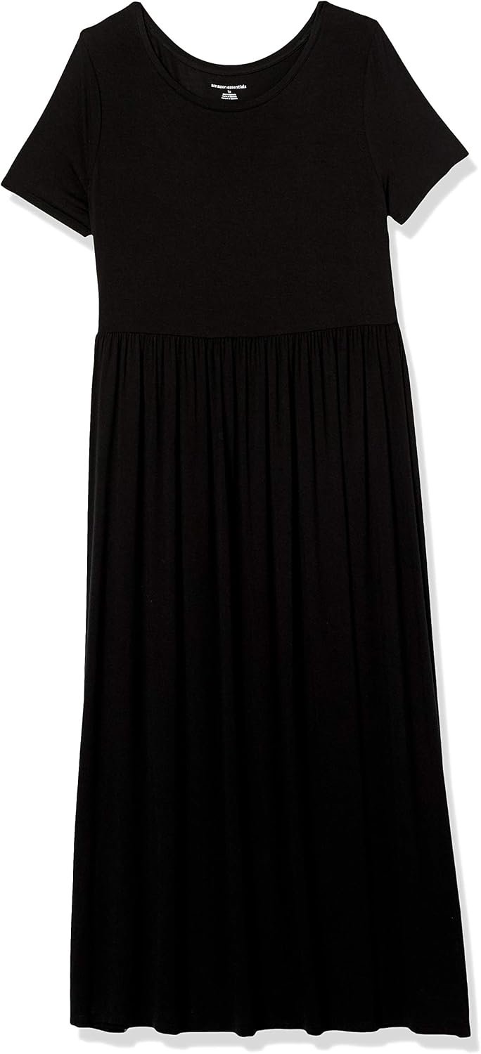 Thumbnail 3 de Amazon Essentials Women's Fit and Flare Short Sleeve Waisted Maxi Dress (Available in Plus Size)