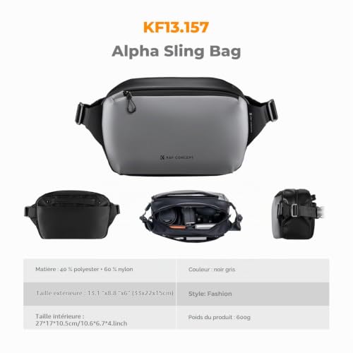 Thumbnail 5 de K&F CONCEPT Sac photo bandoulière 6 L