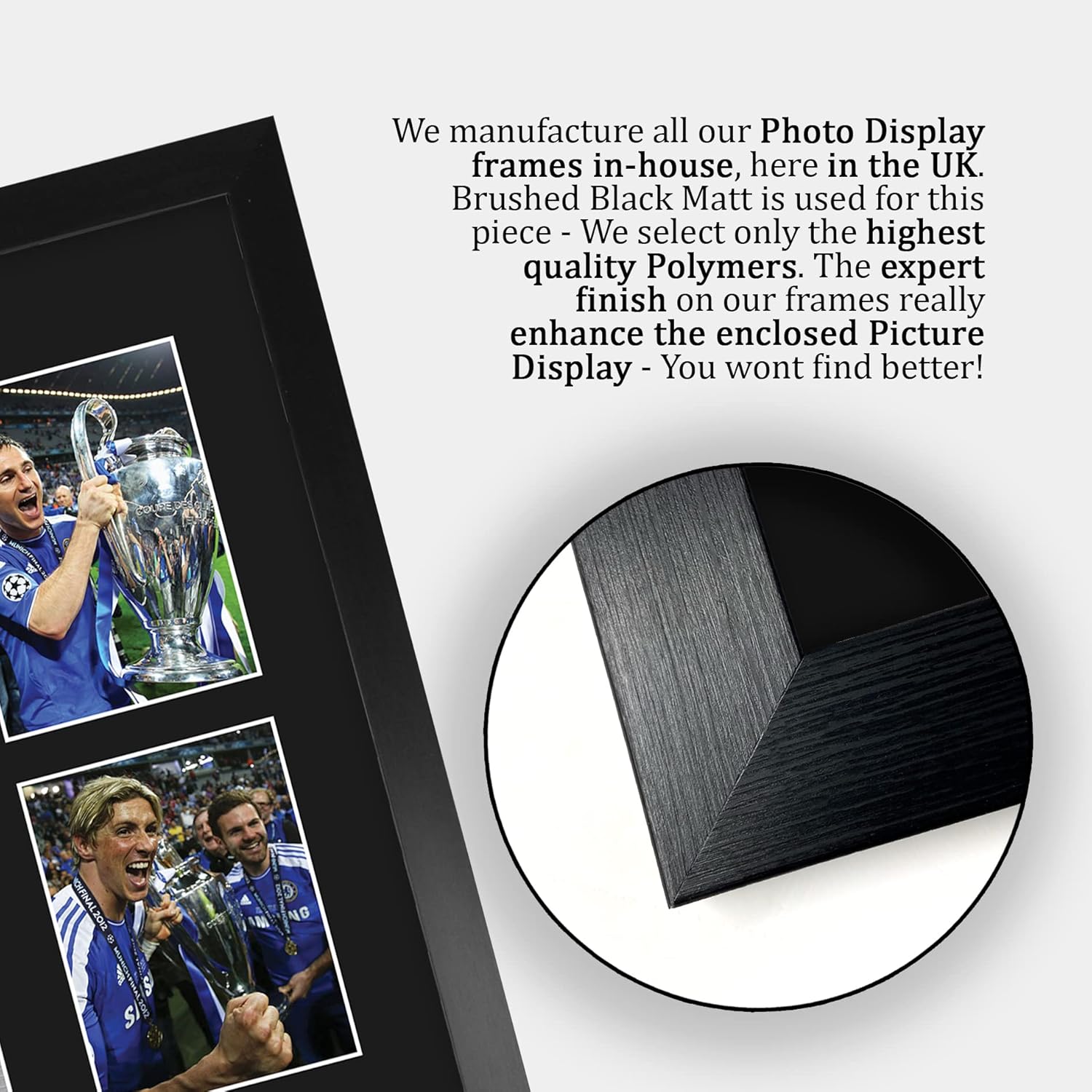 Thumbnail 5 de HWC Trading FR A3 Champions League Winners 2012 framed signed autograph memorabilia photograph display