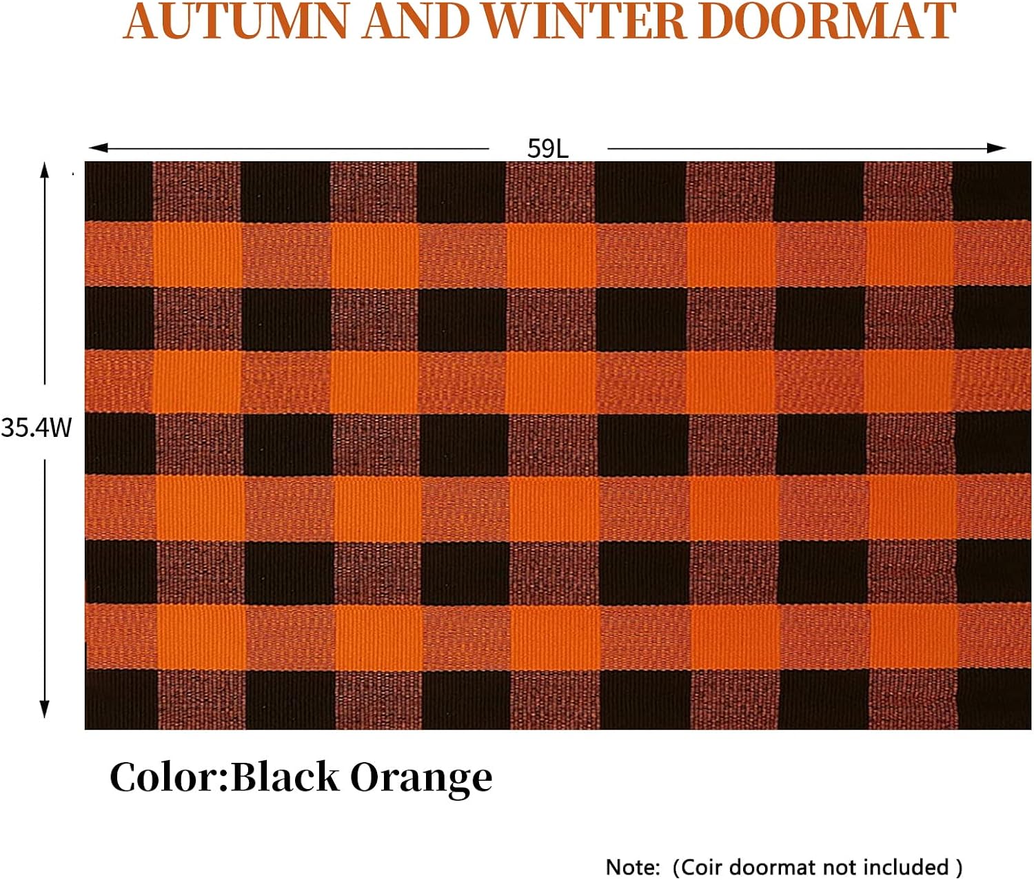 Detalle 2 de SEEKSEE Rug-SKS 3' x 5' Cotton Buffalo Plaid Entryway Rug