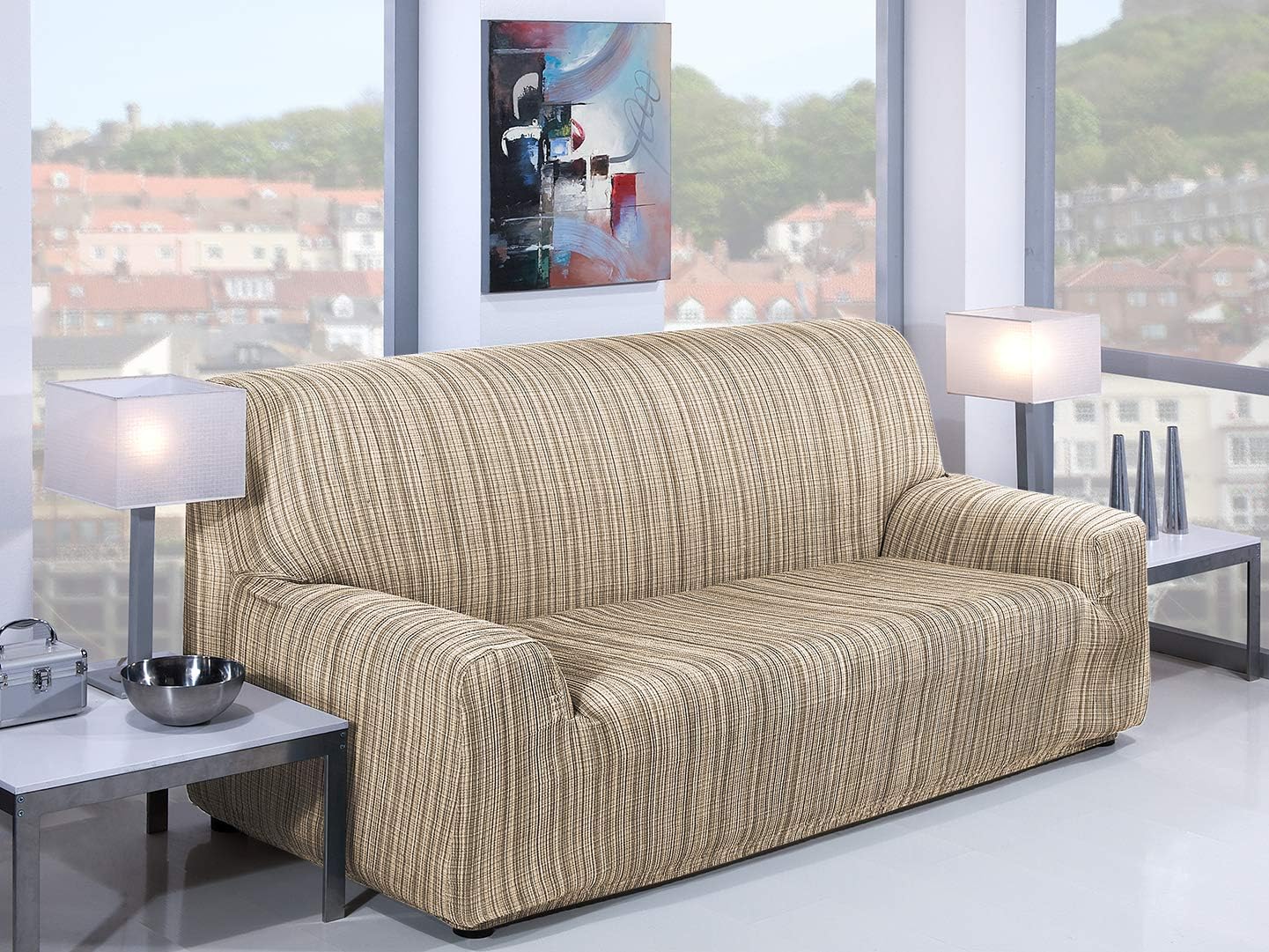 Thumbnail 3 de Martina Home Mejico Copridivano Consistenza Beige 4 Posti 240-270 cm