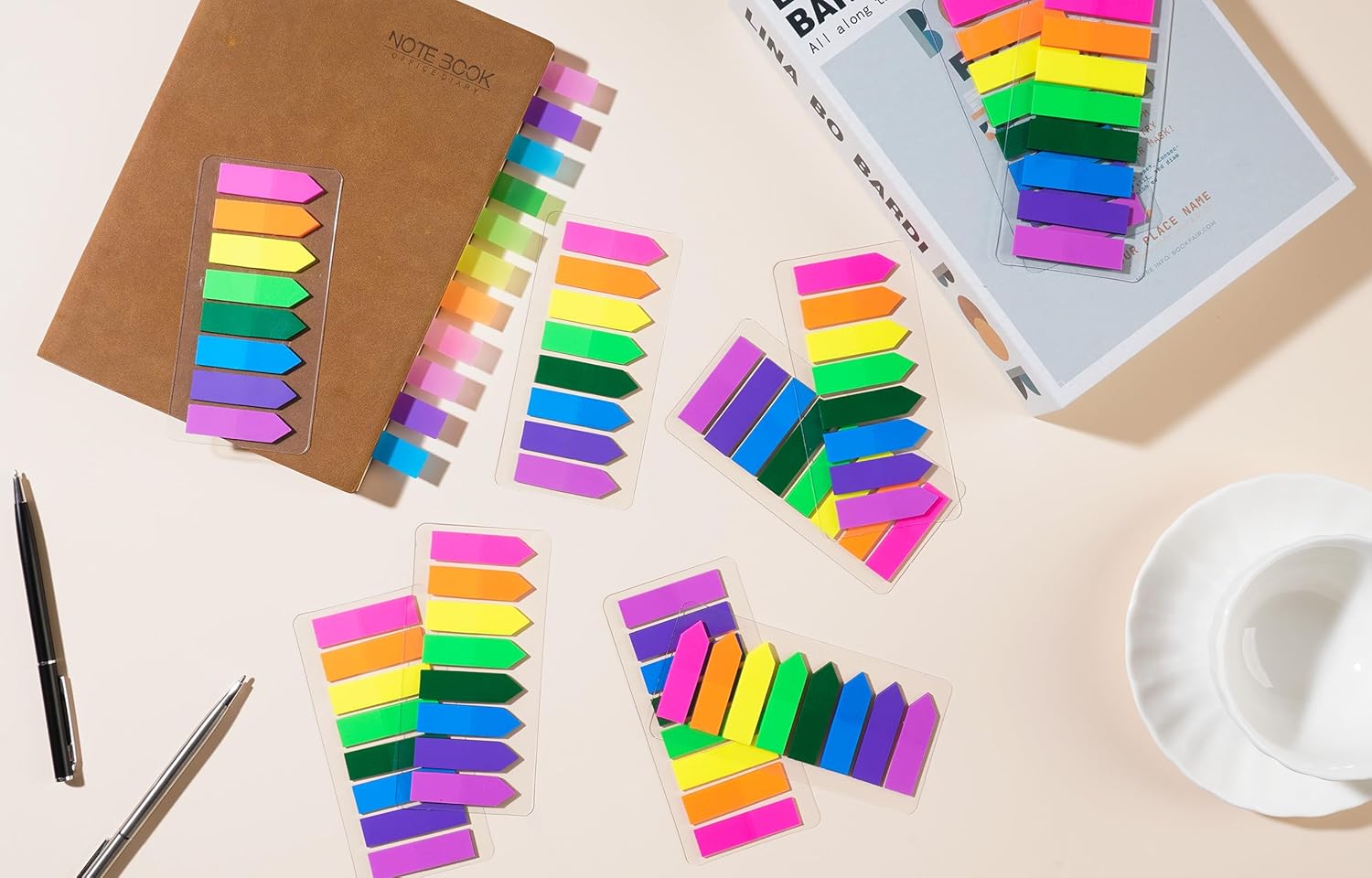 Thumbnail 6 de Seitenmarker mit Klebestreifen – 2.000 Stück, 8 Farben, beschriftbar & repositionierbar