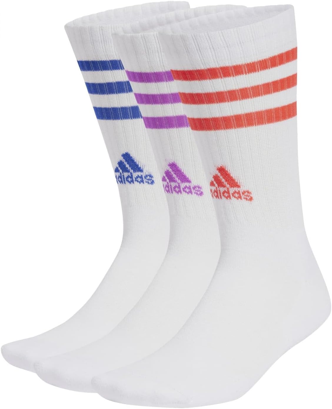 Detalle 2 de adidas 3‑Stripes Cushioned Crew Socks — 3 pares