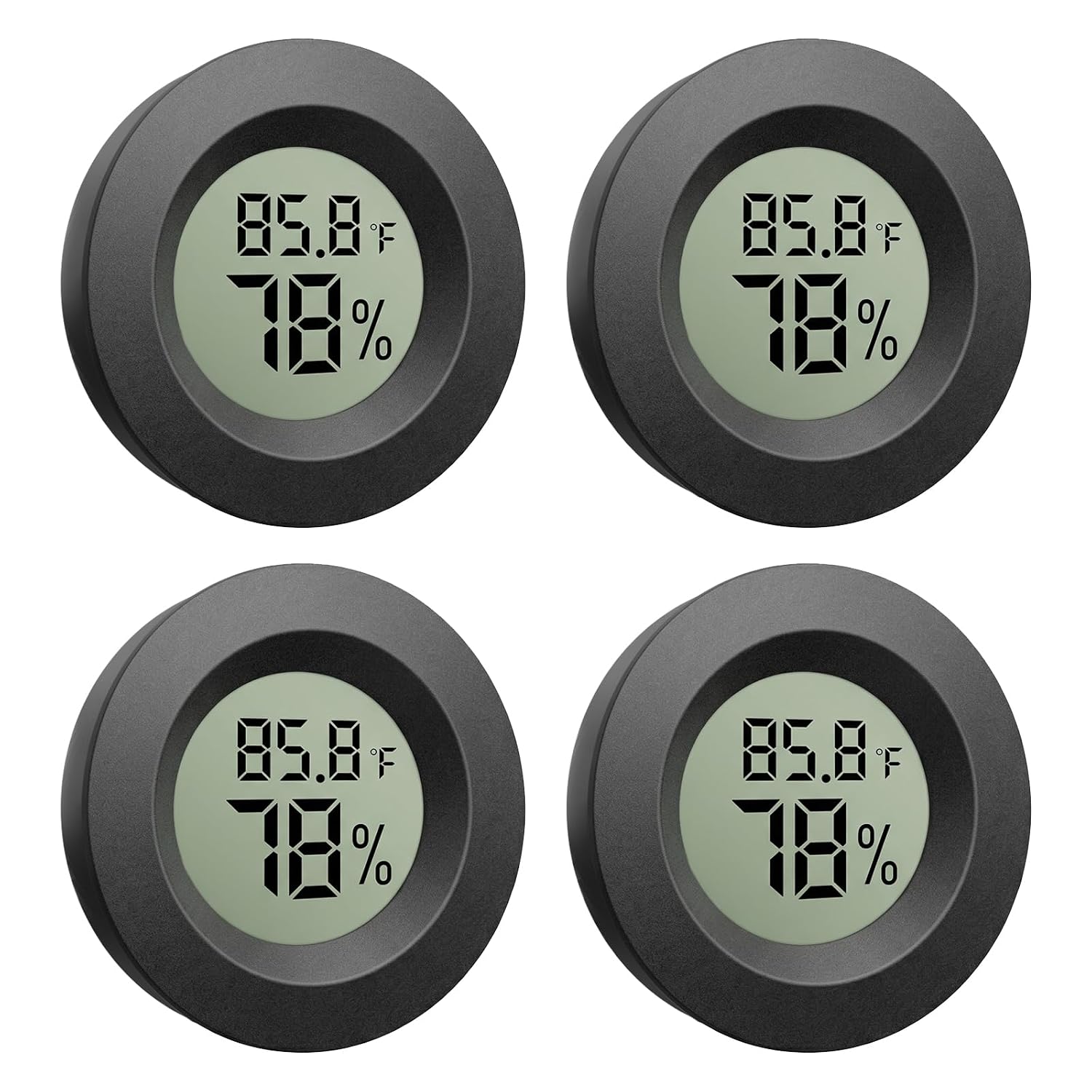 Detalle de TeqyAqs Mini Hygrometer Thermometer, 4-Pack