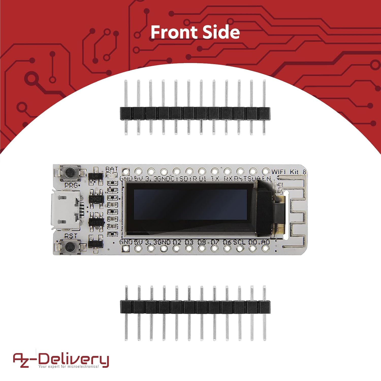 Thumbnail 1 de AZDelivery NodeMCU ESP8266-12F Heltec avec écran OLED et CP2102 pour projets WiFi (compatible Arduino)