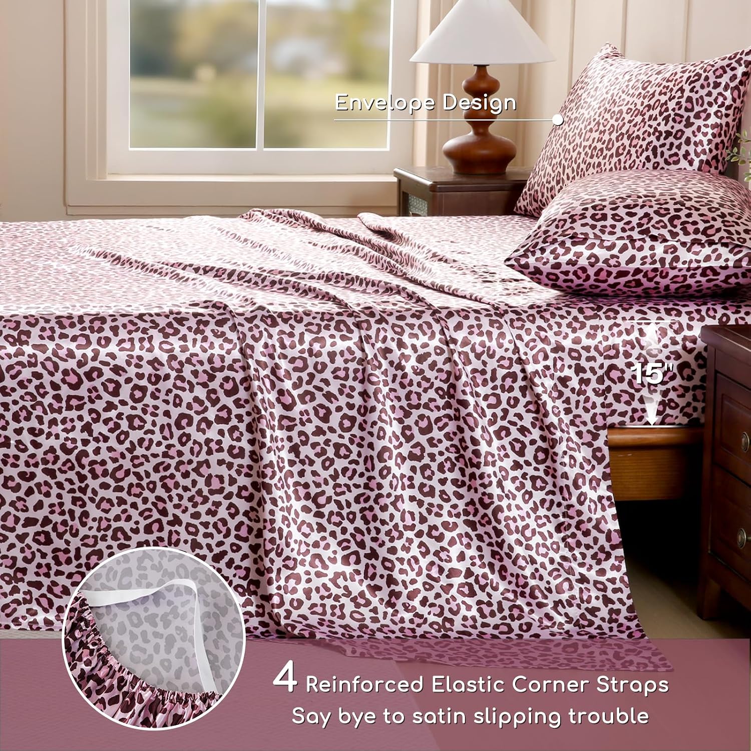 Thumbnail 4 de MR&HM Satin Bed Sheets Queen 600 TC