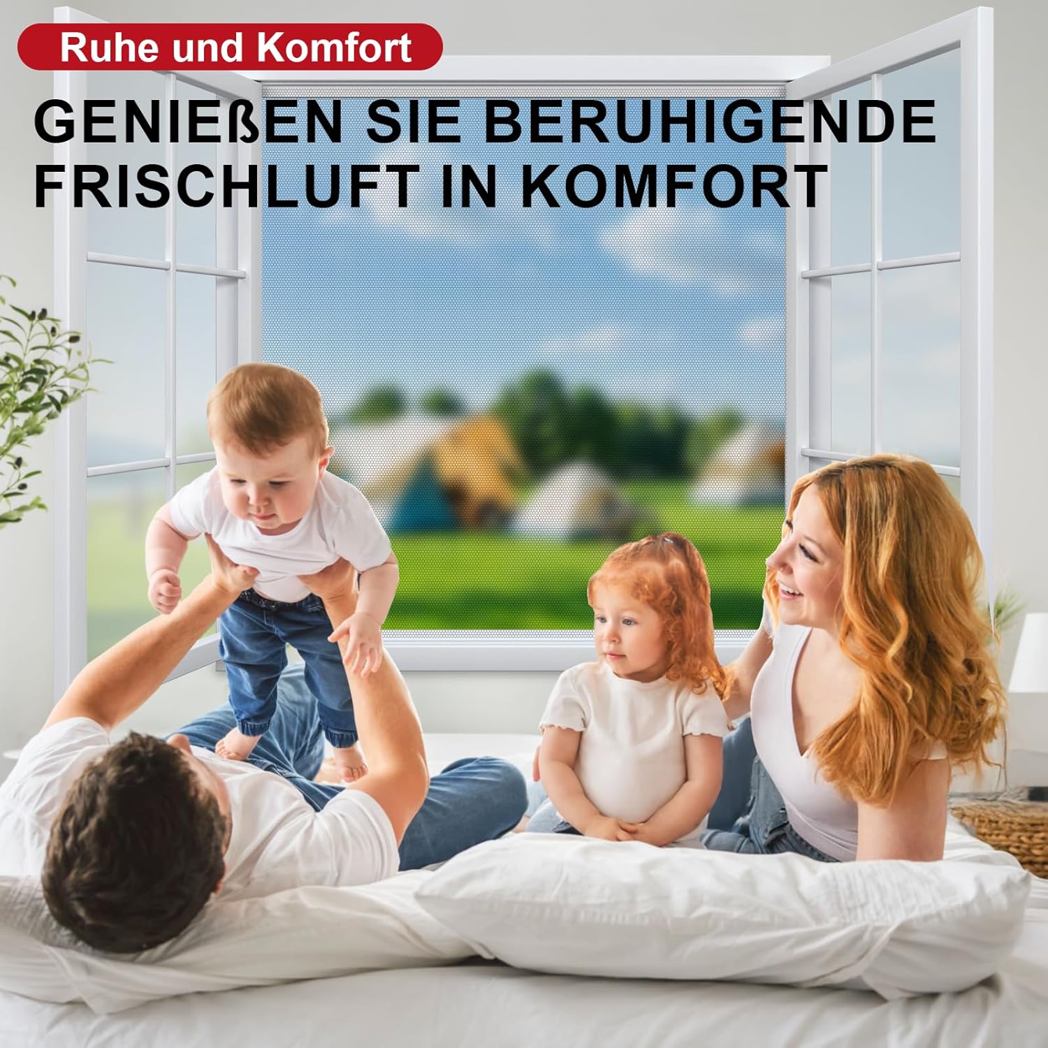 Thumbnail 4 de ZUIYIN 2er-Set Fliegengitter Fenster (zuschneidbar) mit Klettband – Insektenschutz bis 150 x 180 cm