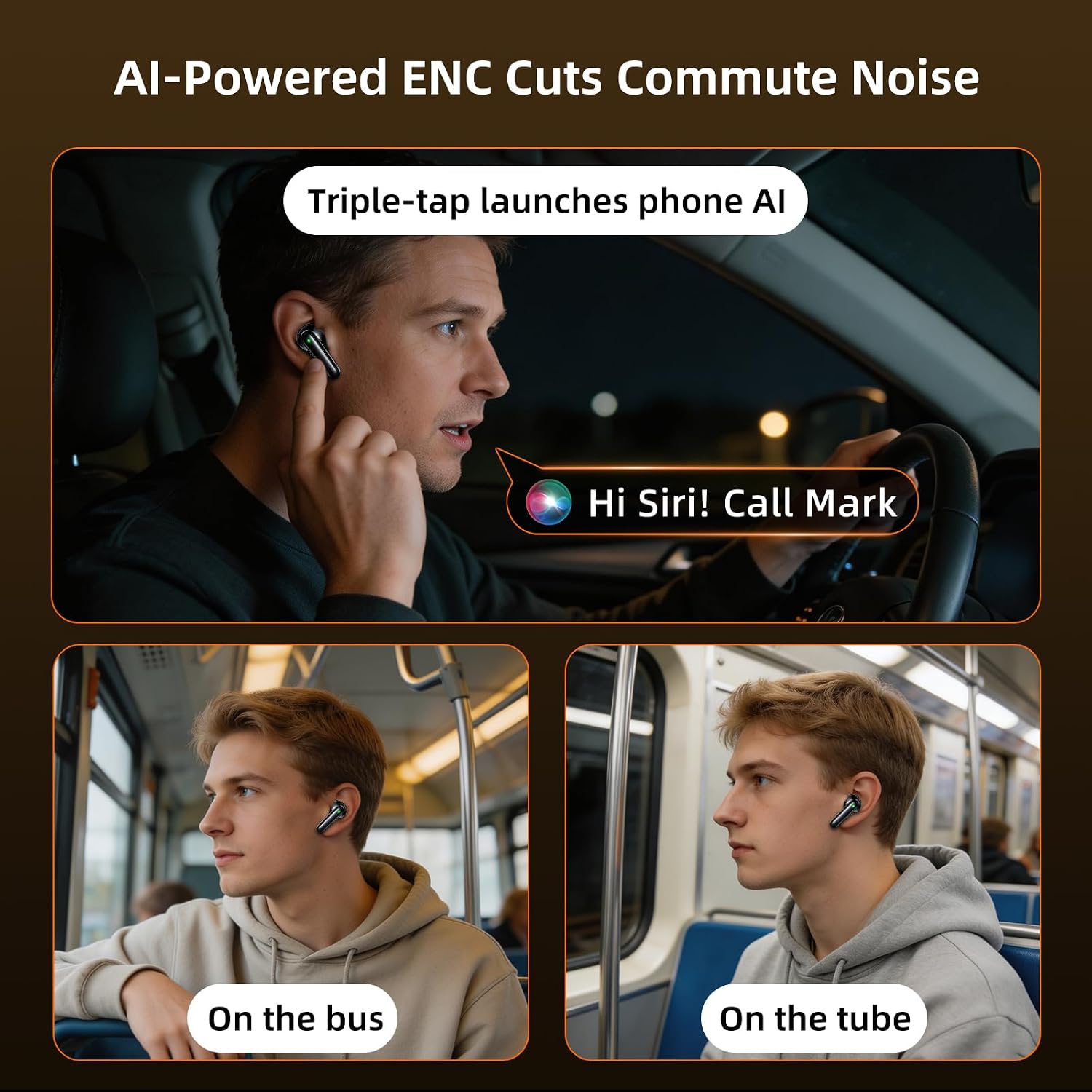 Thumbnail 4 de 14.2mm HiFi Wireless Earbuds with ENC AI Chip, Bluetooth 6.0, IPX7, 100h Playtime