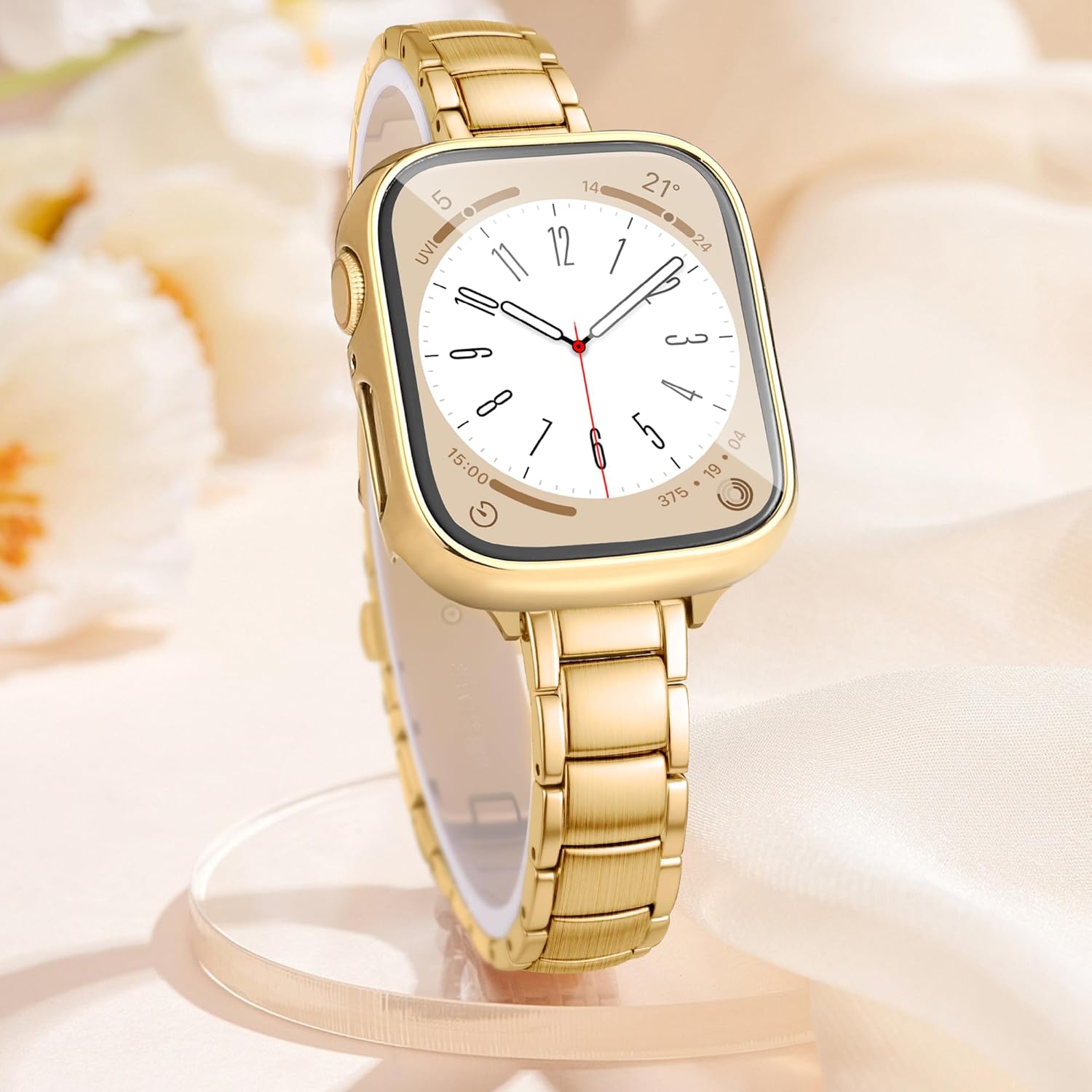 Thumbnail 4 de G-ficu Slim Stainless Steel Strap with Protective Case for Apple Watch (40mm/41mm/44mm)