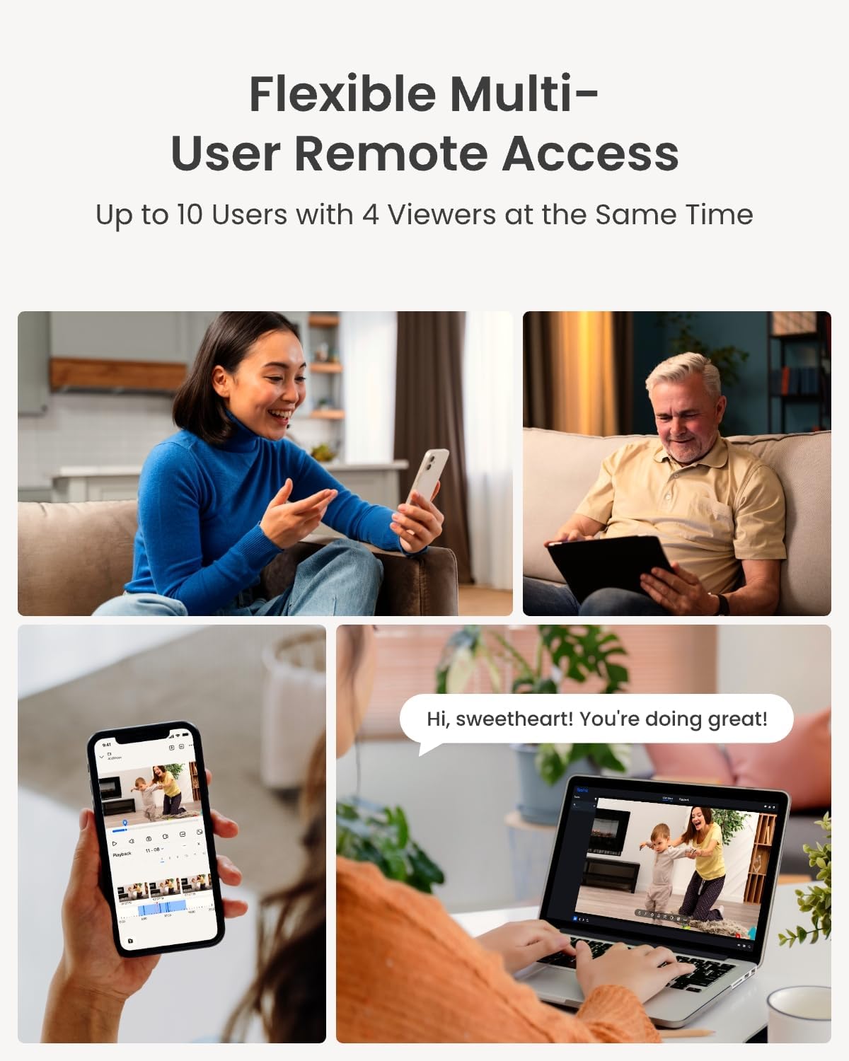 Thumbnail 6 de REOLINK E1-4MP (2 Pack) Indoor WiFi Cameras, 4MP Pan-Tilt, Night Vision