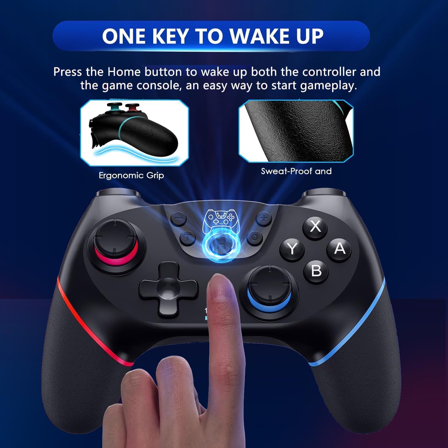 Thumbnail 4 de Sefitopher Switch Controller für Switch 2/ Switch/ Switch OLED/ Switch Lite – kabelloser Pro Controller mit Turbo, Hall-Effekt Joysticks und 6-Achsen