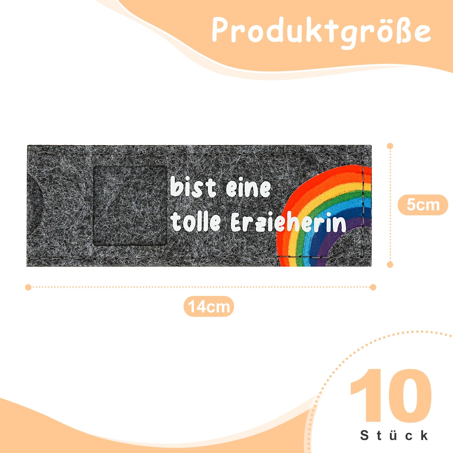 Detalle 2 de Filzhüllen für Duplo 10er Set Regenbogen