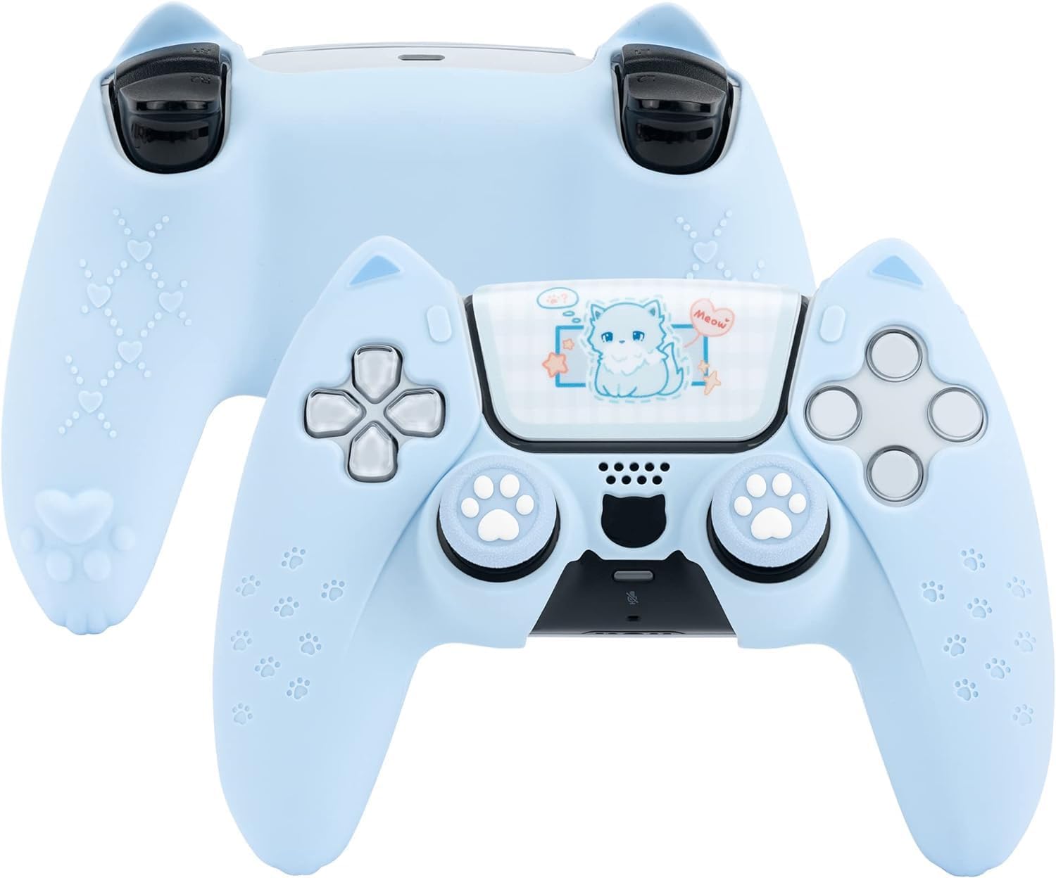 Detalle de GeekShare Blue Cat Paw PS5 Controller Skin