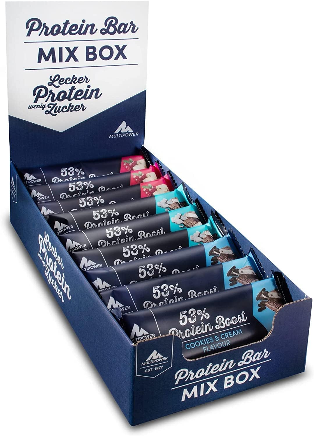 Thumbnail 6 de Multipower 53% Protein Boost – 20 x 45 g Proteinriegel Berry Yoghurt, 53% Proteinanteil