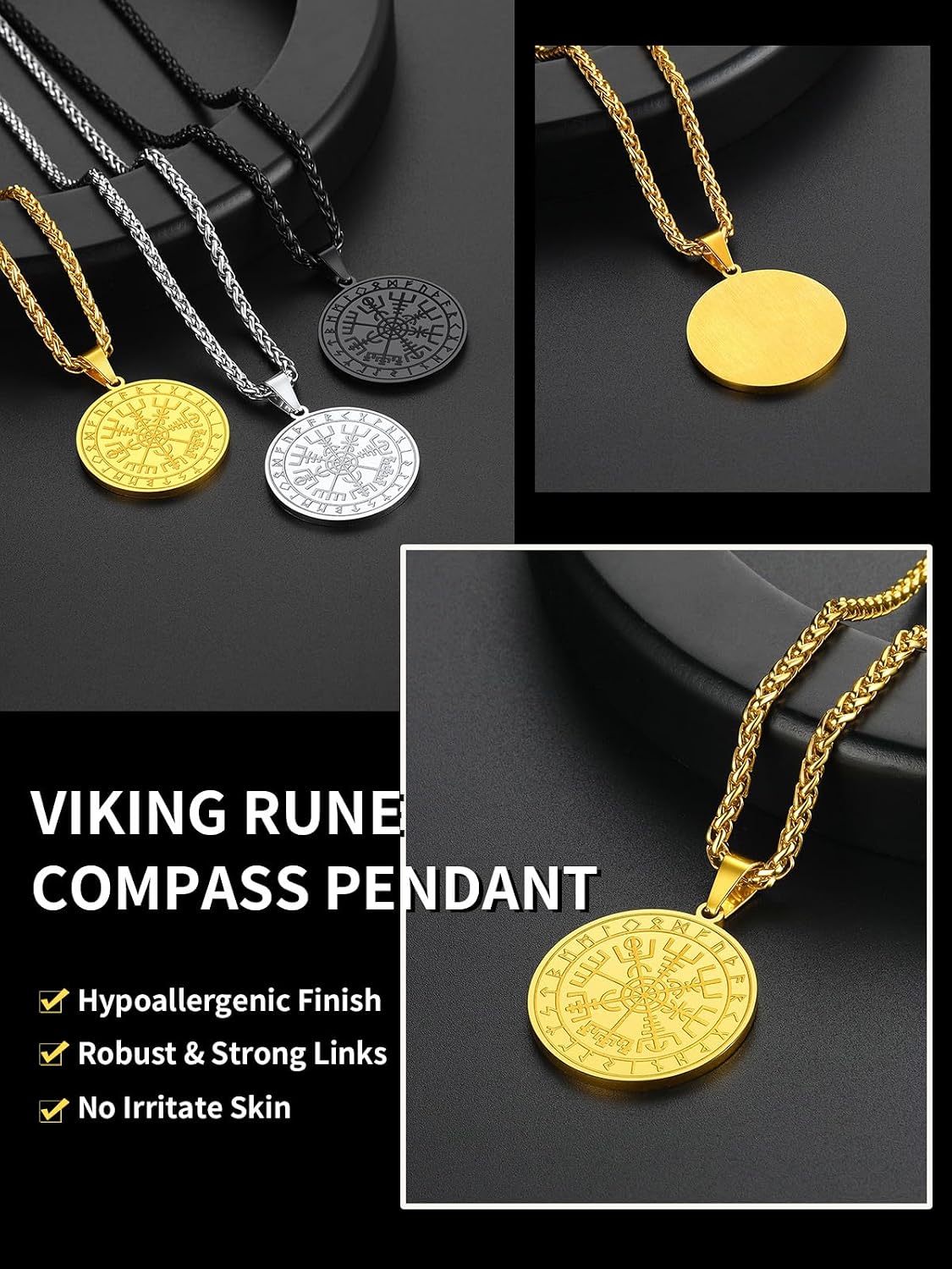 Detalle 1 de ChainsHouse Collier boussole 56 cm