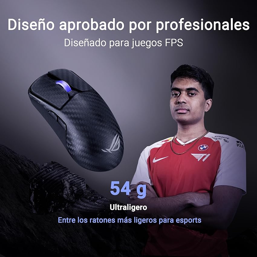 Thumbnail 5 de ASUS ROG Harpe II Ace ratón gaming inalámbrico 48 g, sensor AimPoint Pro 42K, 5 botones