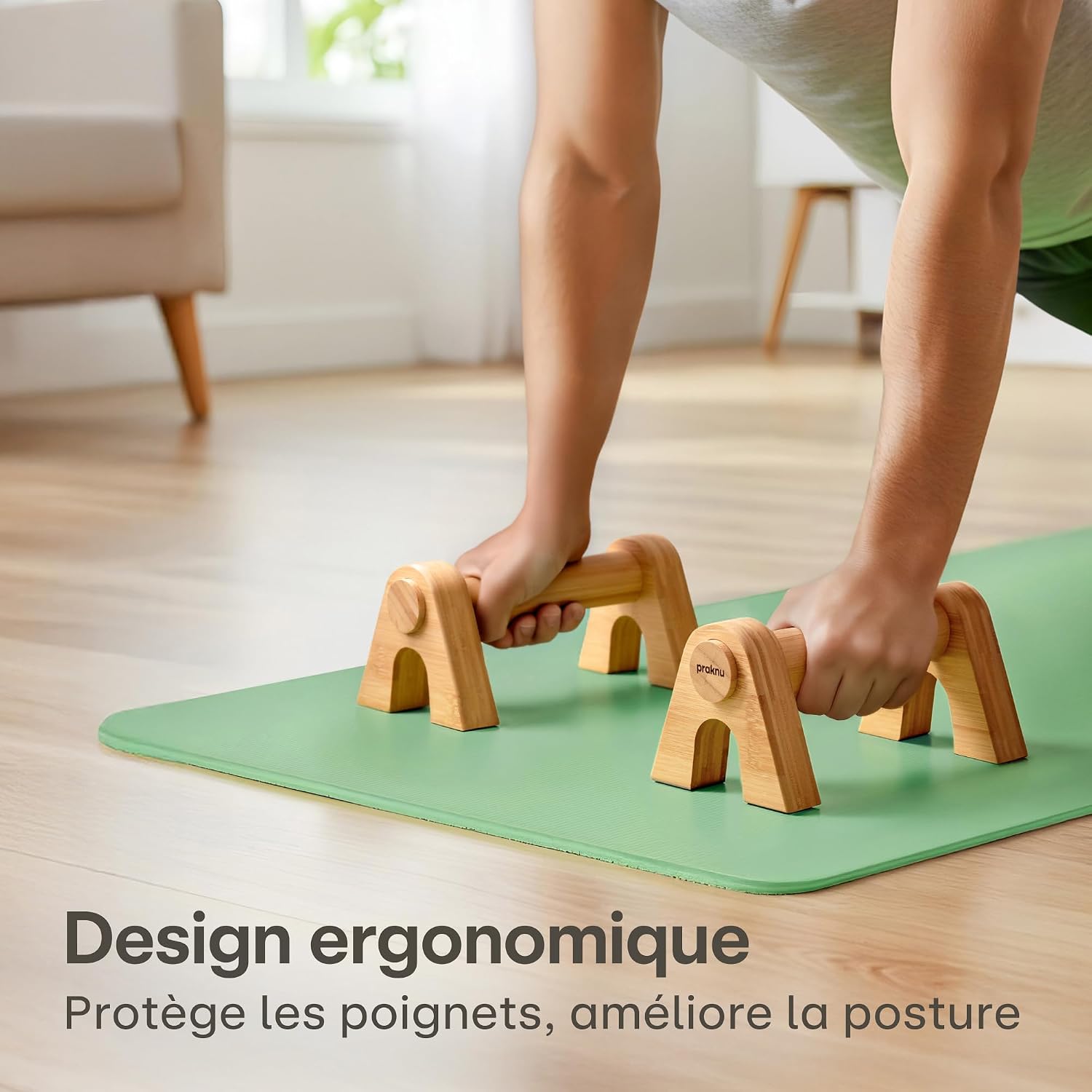 Thumbnail 1 de Praknu Barre Parallele Calisthenics 2x Poignet