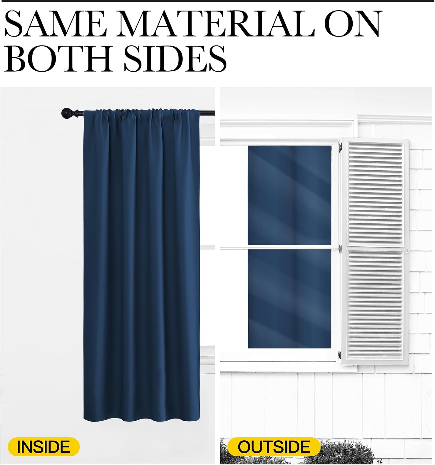 Detalle 1 de NICETOWN RV Blackout Curtains, Moroccan Blue, 29 x 50 Inches, 2 Panels