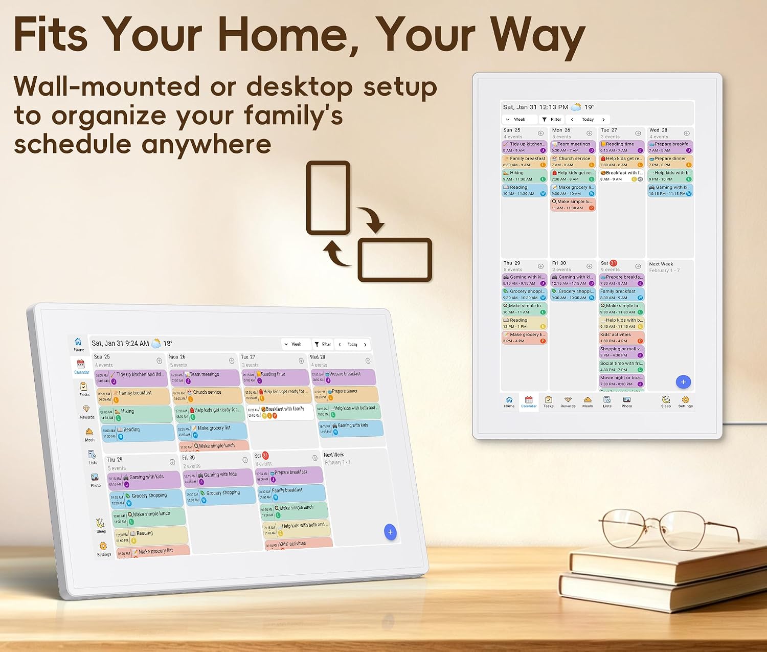 Thumbnail 6 de Nexrary 10.1-Inch Smart Family Digital Calendar and Chore Chart