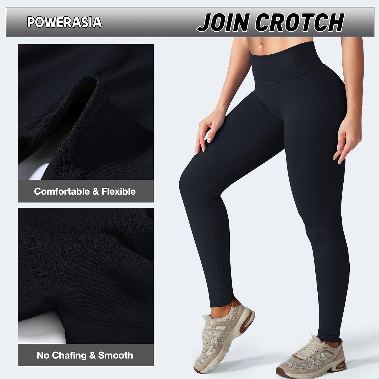Detalle 2 de POWERASIA Scrunch Butt Leggings, Mid-Rise