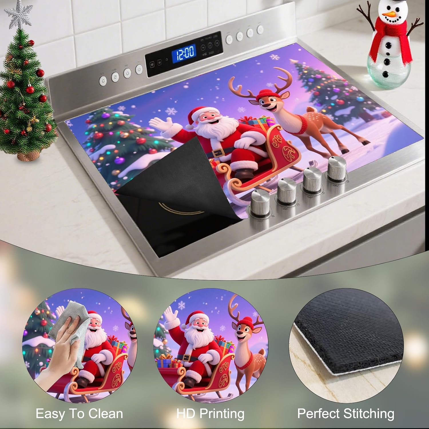 Detalle 2 de Nuxovilar Stove Top Cover Mat, 28.35 × 20.47 Inches, Polyester-Diatom Blend
