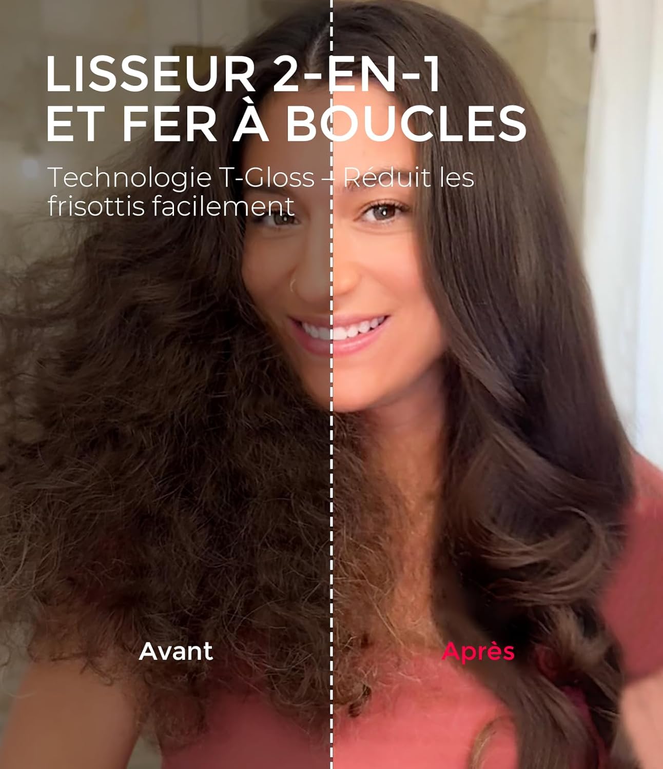 Detalle de TYMO STYLUX Brosse Thermique 43 mm – Boucles naturelles et volume en un seul passage