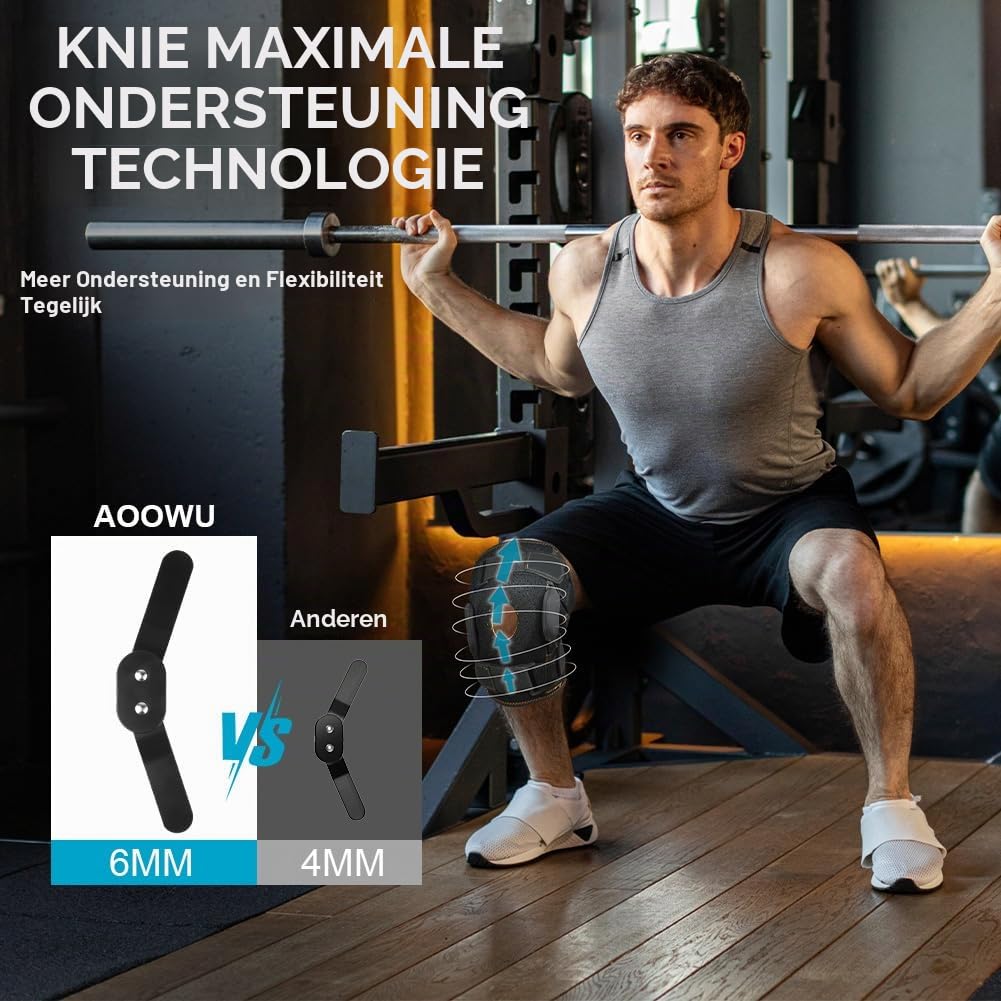 Detalle de AOOWU 4659771 scharnierende kniebrace XXL met open knieschijf