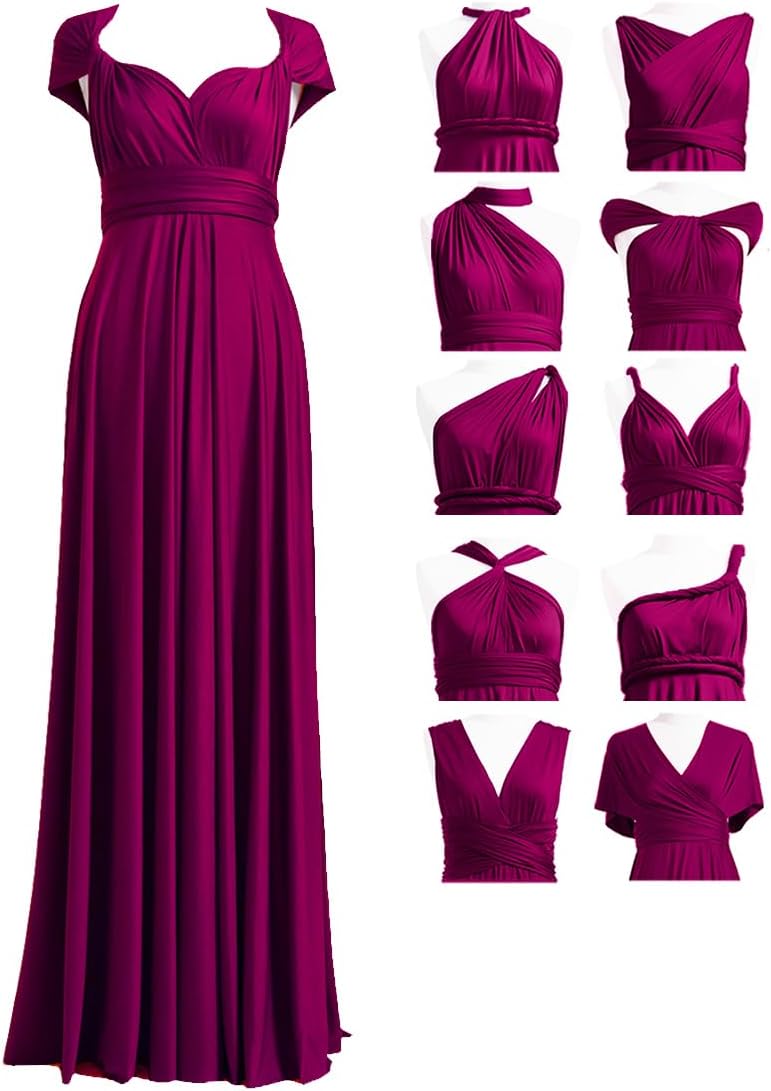 Thumbnail 1 de 72styles Infinity Kleid Bandeau Brautjungfern Mehrweg Langtur Twist Wickelkleid
