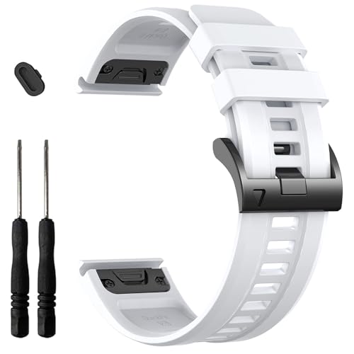 EZMVZKU 26mm Quickfit Silikon-Armband für Garmin Fenix 8 Pro 51mm & weitere Modelle – Flexible, wasserdichtes Ersatzband