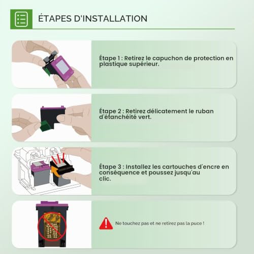 Thumbnail 3 de Cartouche Encre 305 XL Noir et Couleur INFITONER pour HP DeskJet/ENVY 6032e et plus