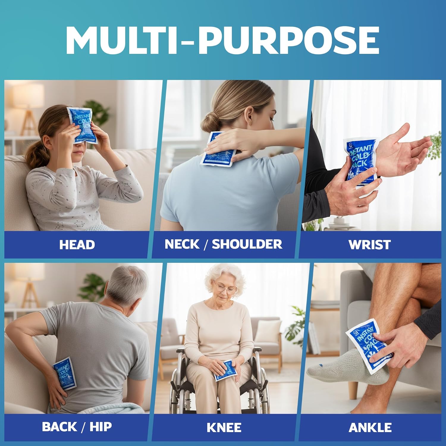 Thumbnail 4 de AllSett Health Instant Ice Pack (15 x 11.5 cm) – 25 Disposable Instant Ice Packs