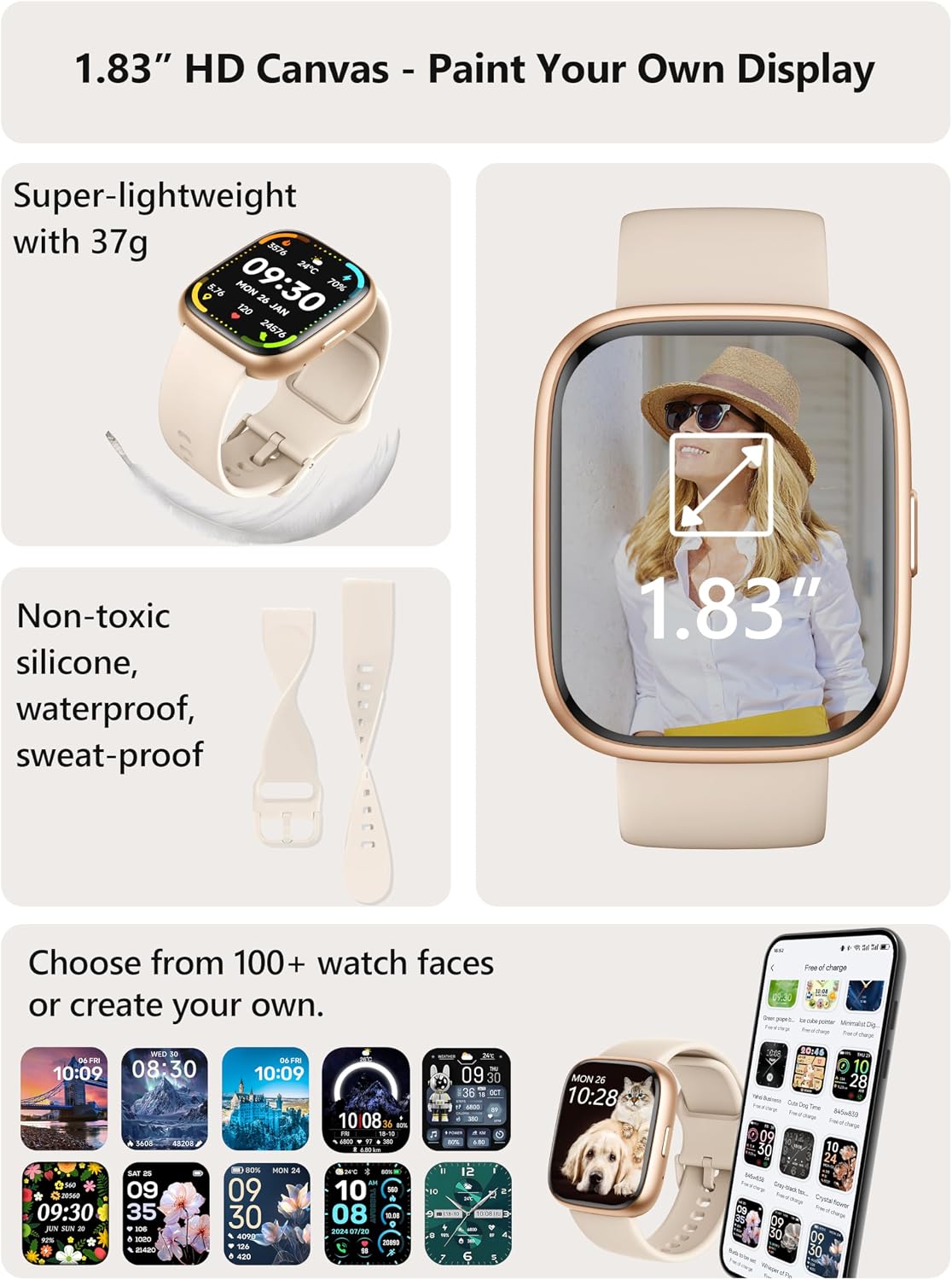 Thumbnail 5 de Smart Watch 44mm with Alexa, 1.83" display