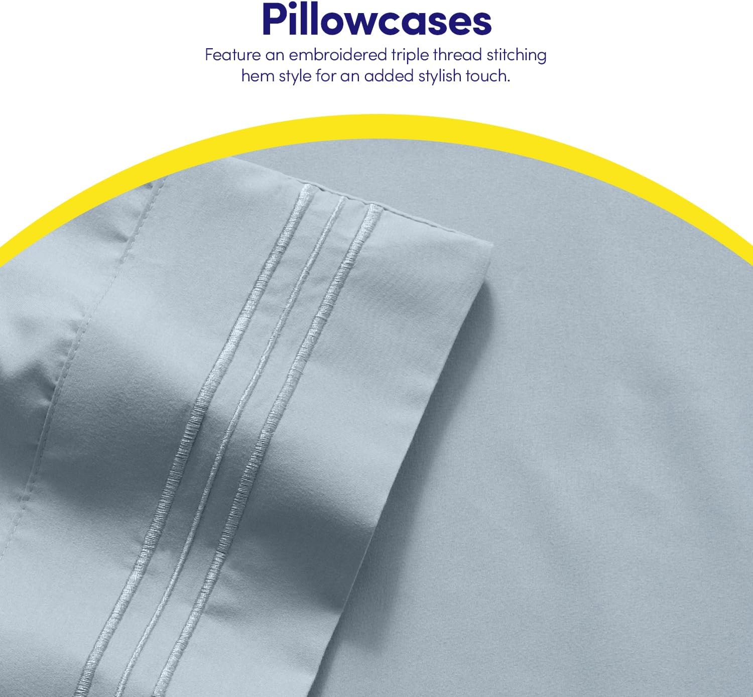 Thumbnail 6 de 1500 Supreme Collection Twin Sheet Set (Misty) by 1500 Supreme Collection — 3-Piece Extra-Soft Sheets with Stay-in-Place Straps