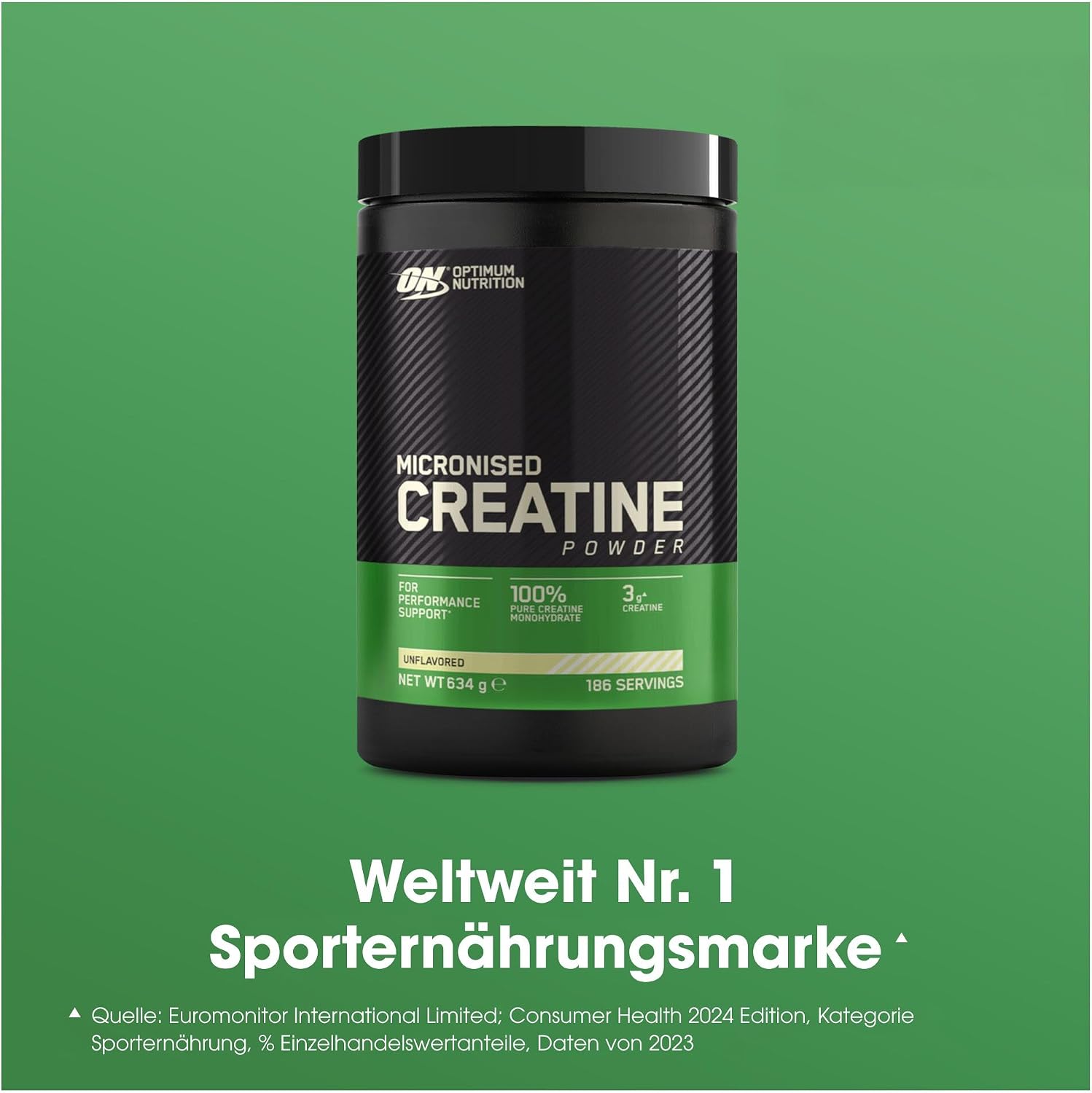 Detalle de Optimum Nutrition Mikronisiertes Kreatin Pulver, geschmacksneutral – 634 g (186 Portionen)