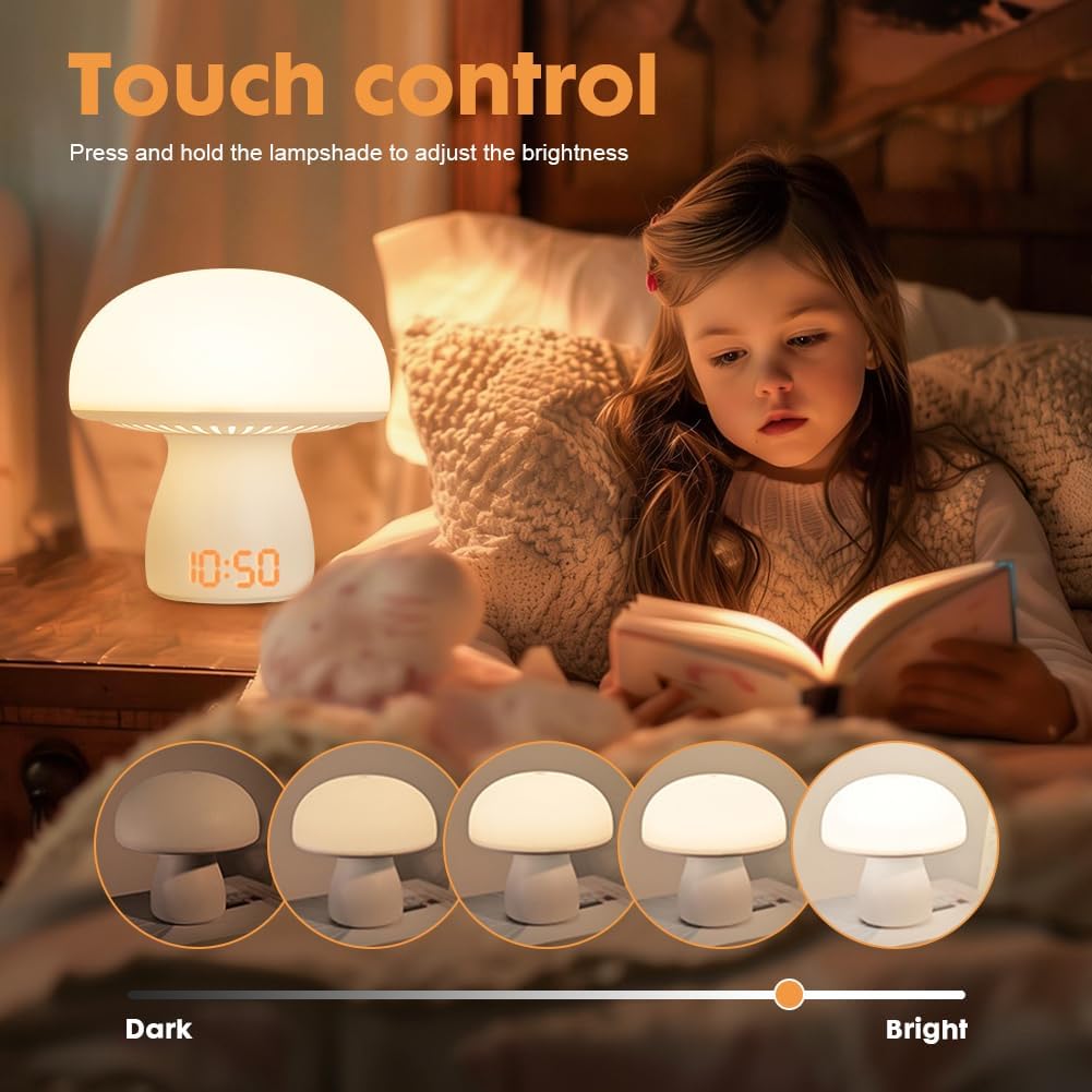 Thumbnail 5 de DASIAUTOEM Nachttischlampe Touch dimmbar mit Uhranzeige, Timer & Akku (3600 mAh)