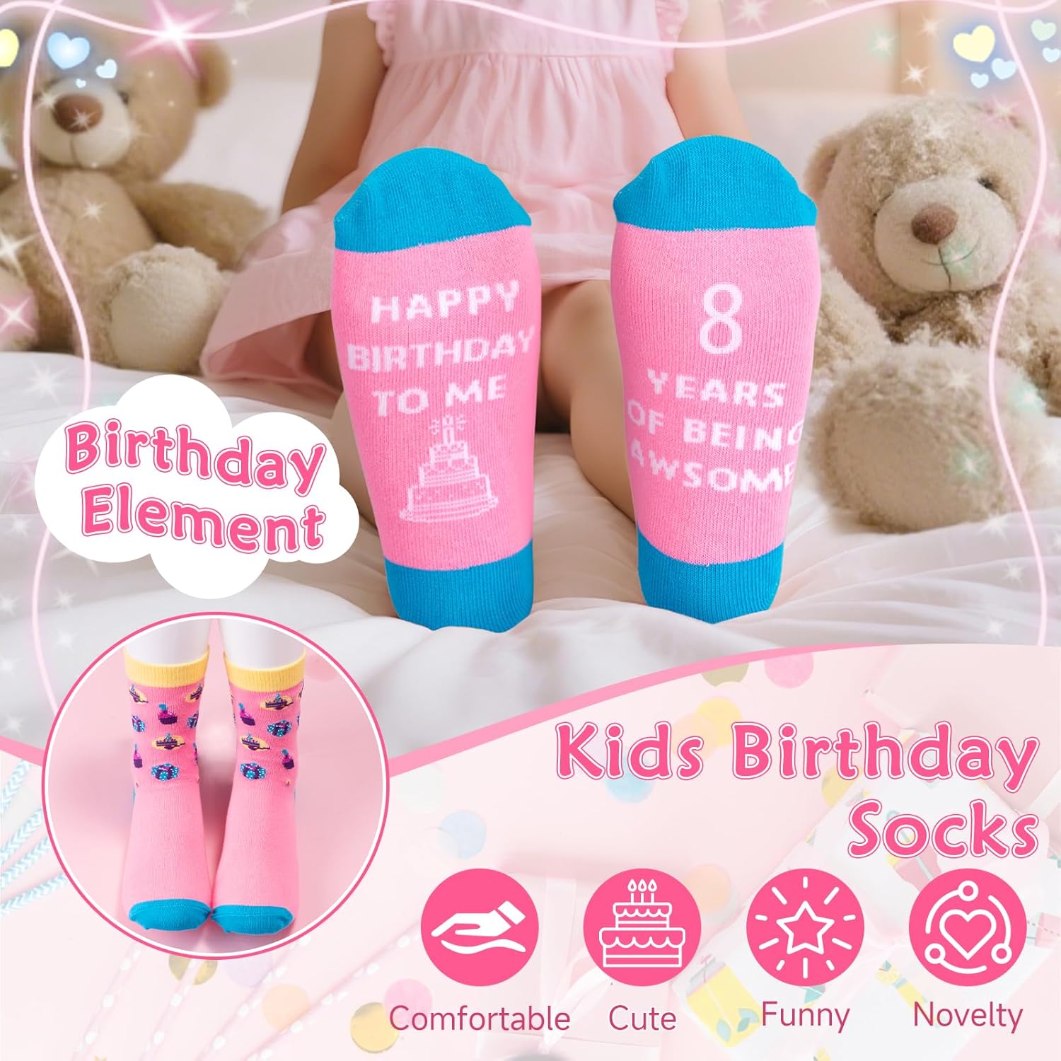 Thumbnail 3 de Frerdui 7-Year-Old Girl Birthday Gift Set with 16oz Glass Cup, Necklace & Accessories