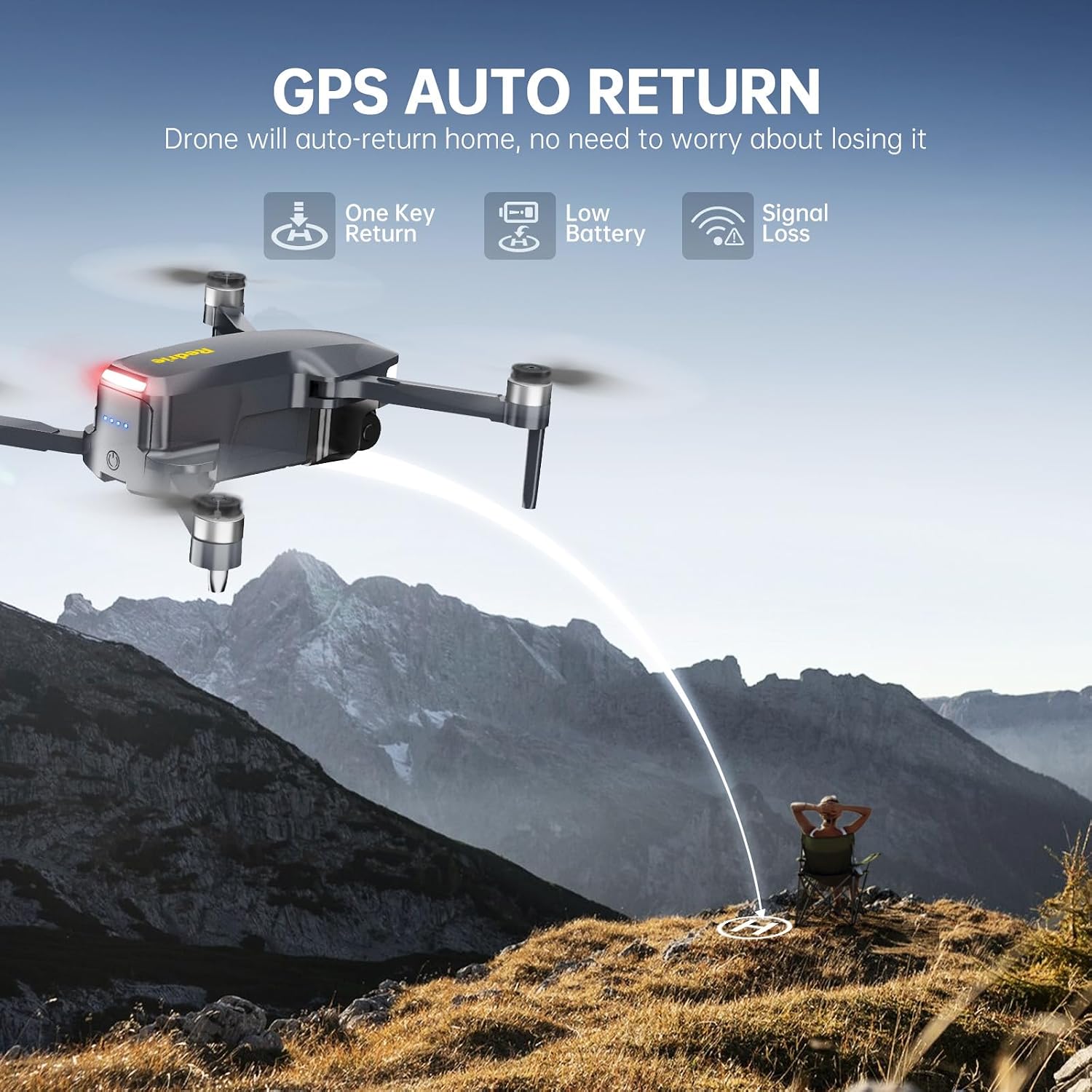Detalle de REDRIE HK33 Drone with 4K Camera, 2-Axis Gimbal and GPS Flight Modes