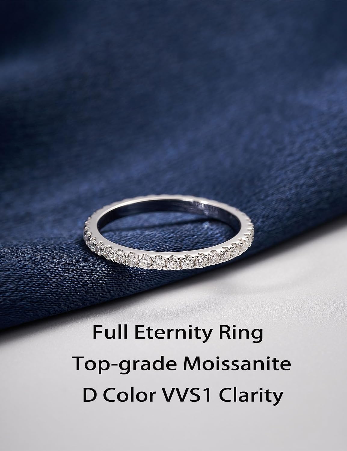 Thumbnail 6 de IMOLOVE Moissanite Wedding Band 925 Sterling Silver