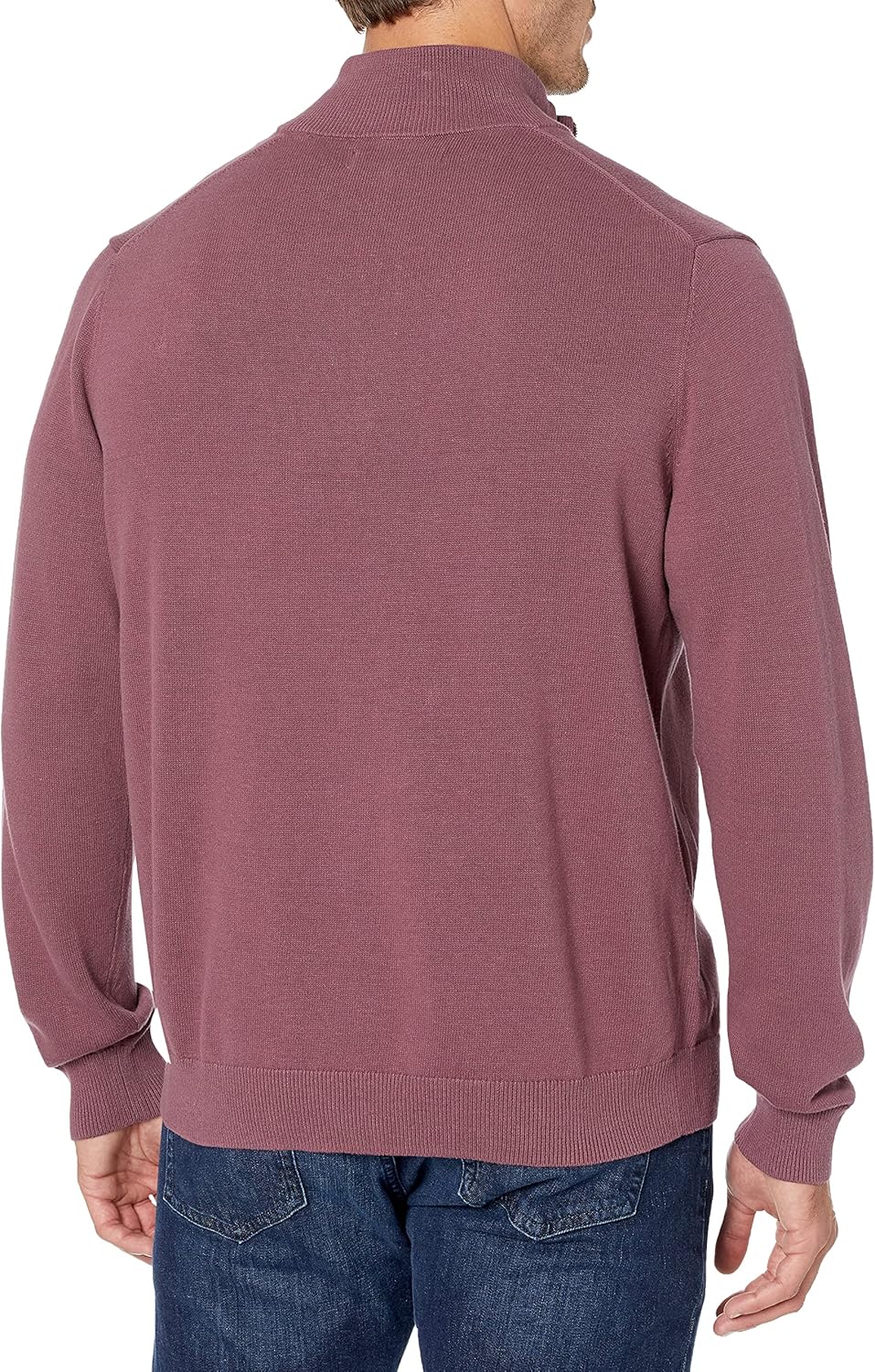 Detalle 2 de Amazon Essentials Homme pull zippé 3/4 en 100% coton à coupe regular