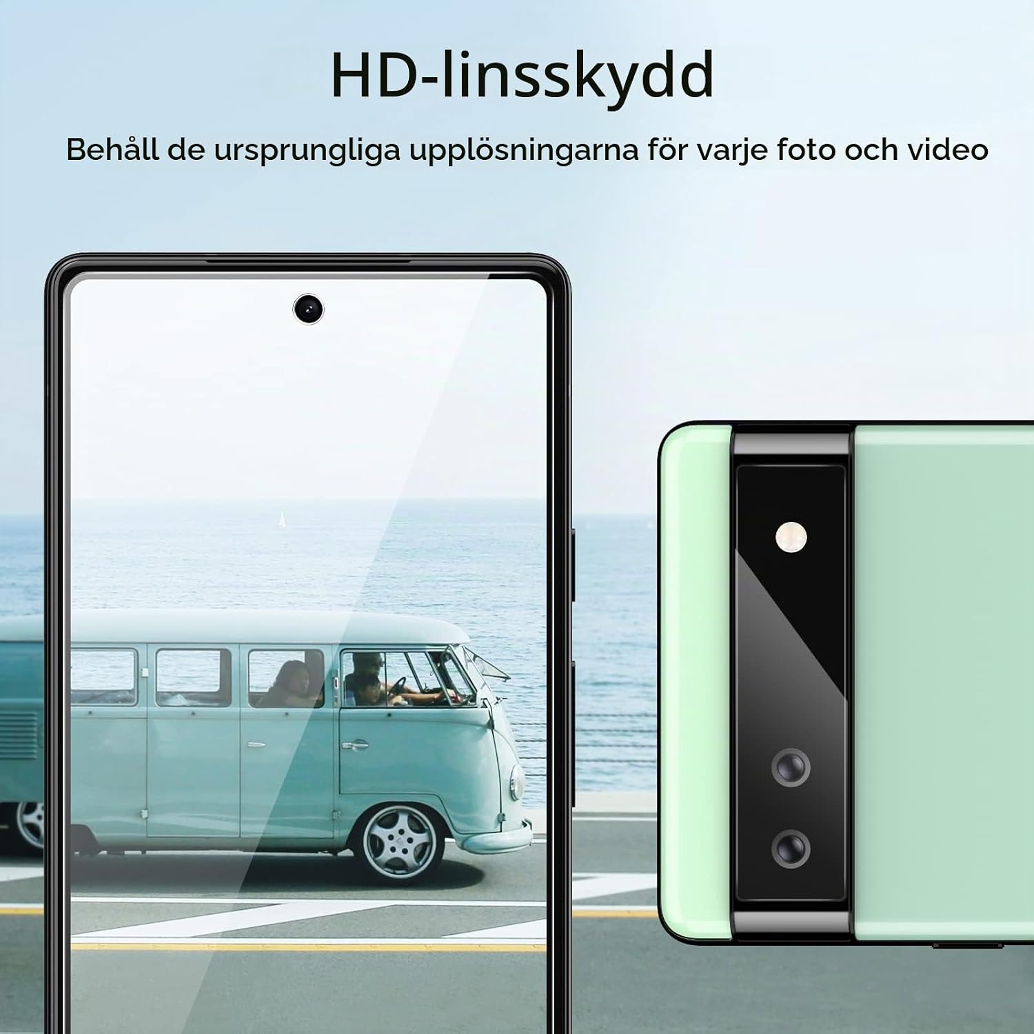 Thumbnail 5 de JETech skärmskydd för Google Pixel 6a med härdat glas och kameralinsskydd