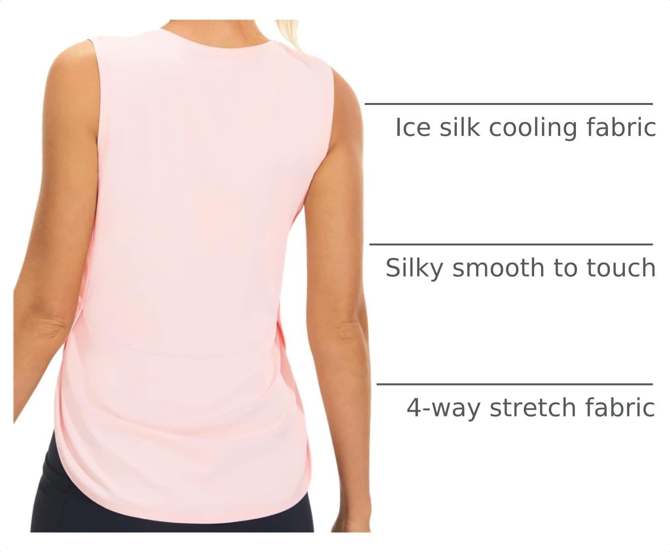 Thumbnail 3 de JOYSPELS Ice Silk Workout Tank Tops keyword 4-way