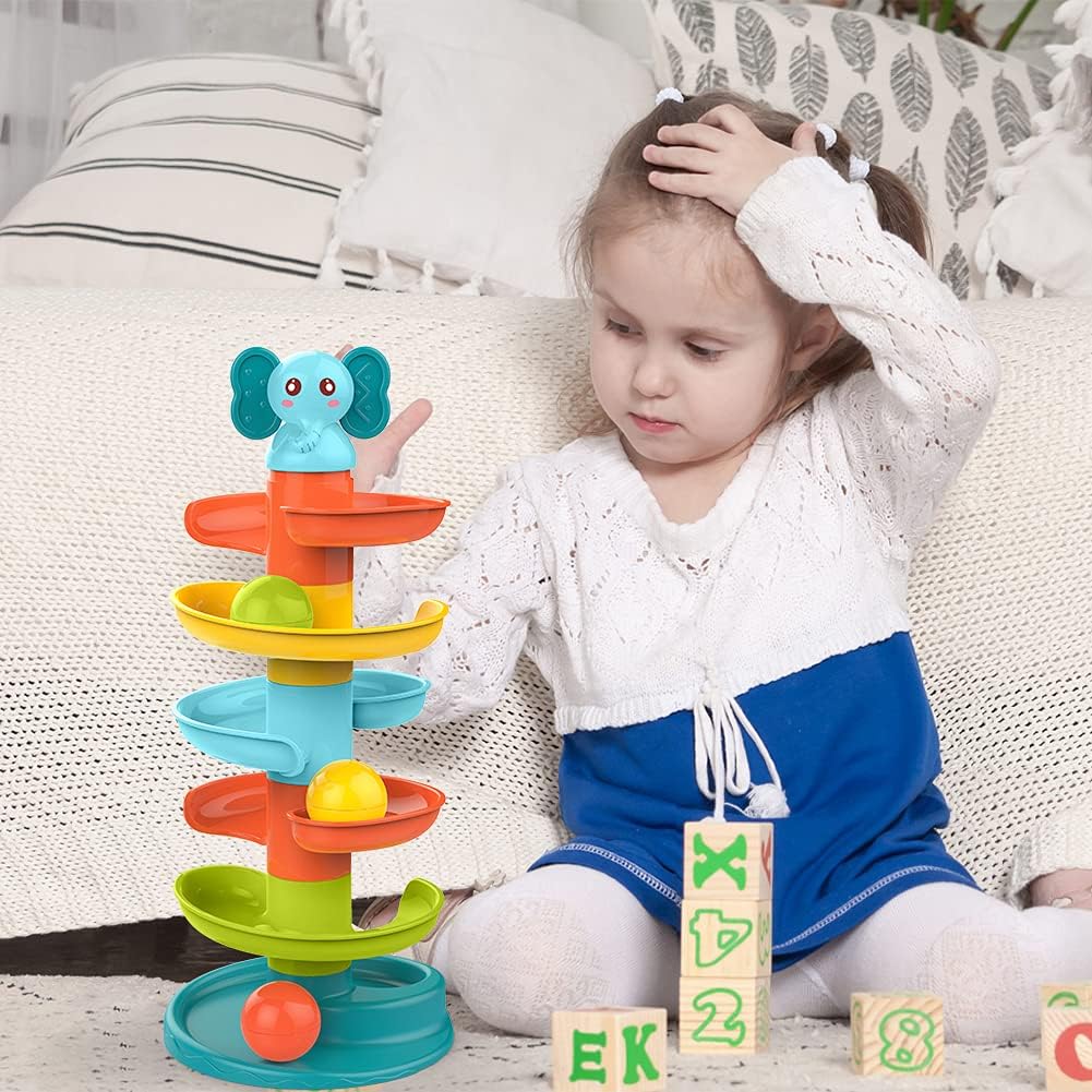 Detalle de Baby Toy Ball Tower and Ramp Roll for 9–18 Months