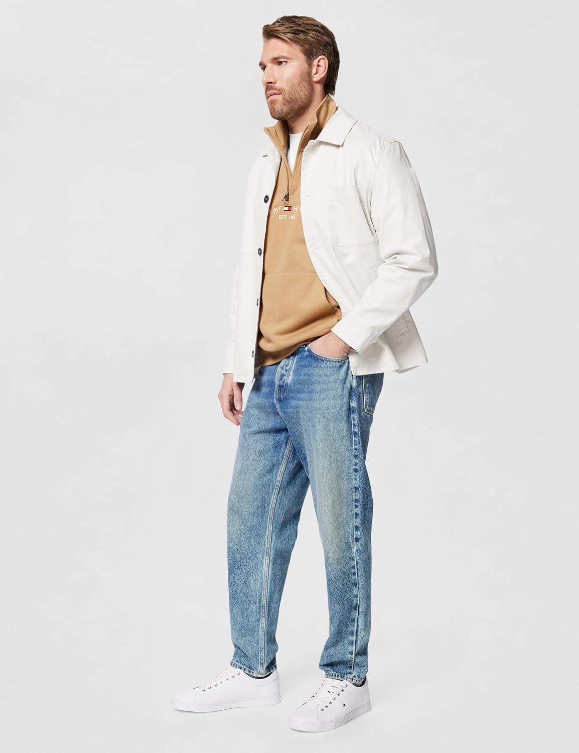 Detalle de Tommy Hilfiger Felpa con zip uomo Zip Mockneck Mezza Zip